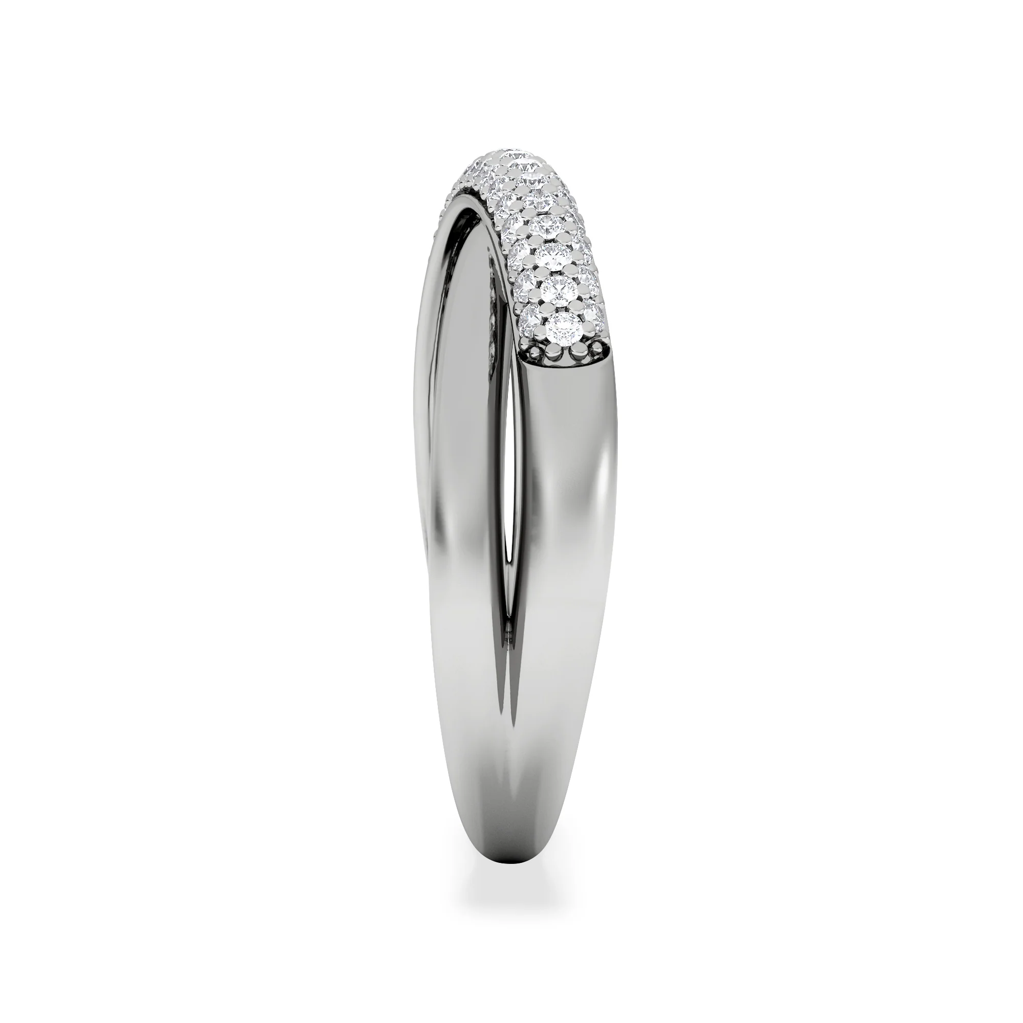 Crossover Set Lab Diamond Ring 0.35ct in 925 Silver - Image 7