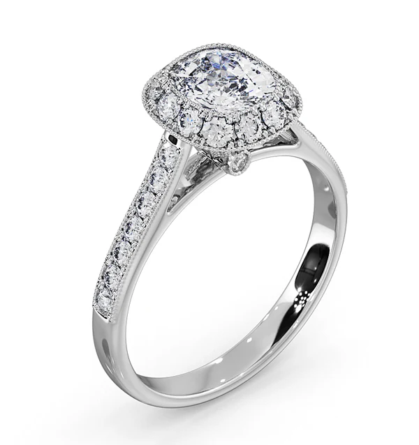 Danielle Lab Diamond Engagement Side Stone Ring 18KW Gold 1.60CT VS1 - Image 4