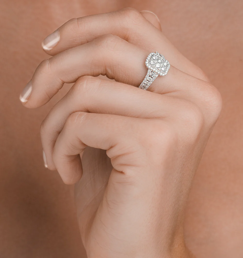 Diamond Galileo 1CT H/SI and 18K White Gold Ring - N4538Y - Image 3