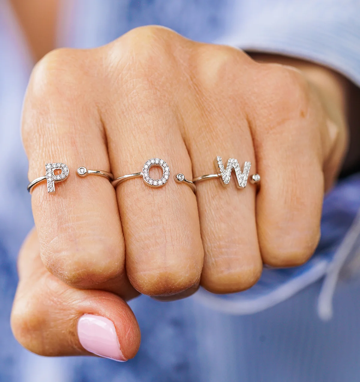 Diamond Initial 'D' Ring 0.07ct set in 9K Gold - Image 4