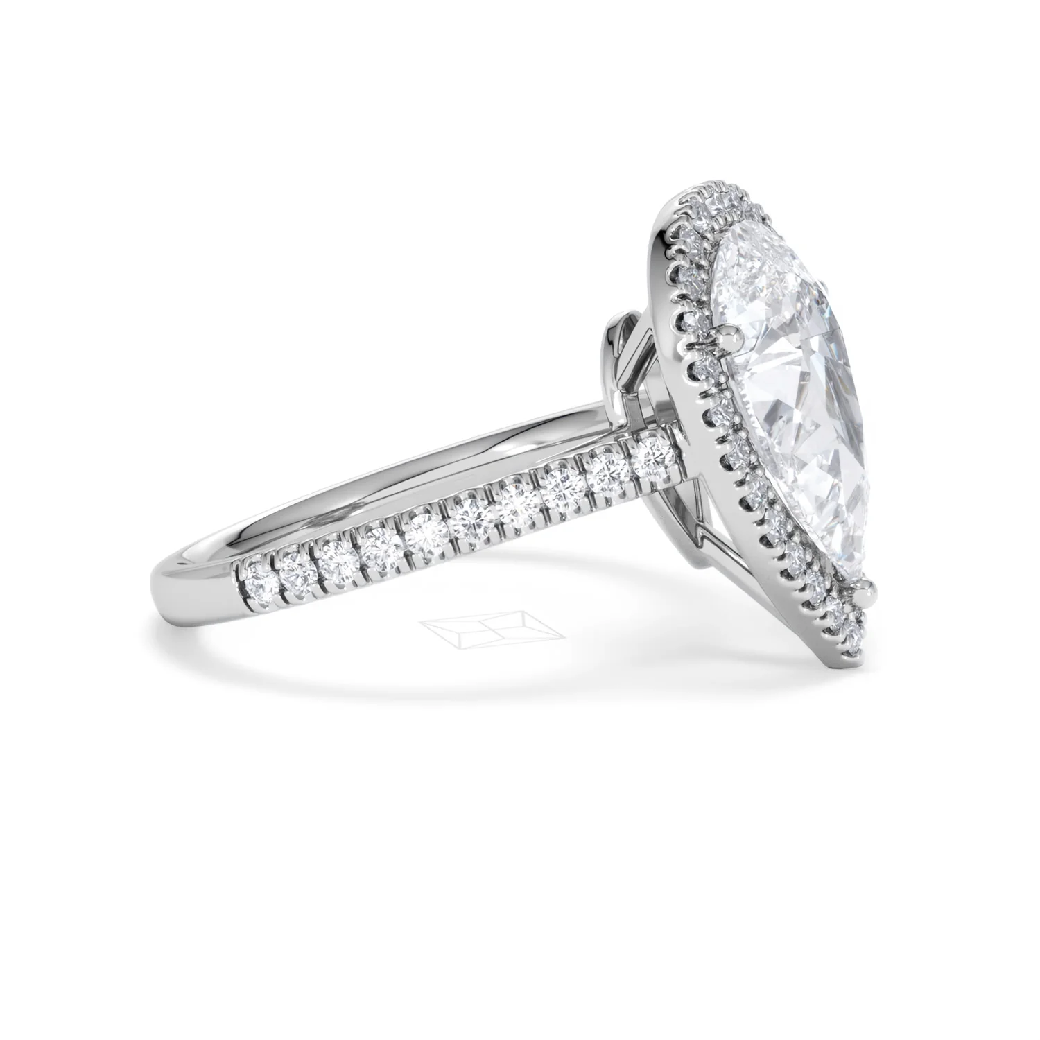 Diana 5.90ct Lab Diamond Pear Cut Engagement Ring in 18K White Gold G/VS1 - Image 24