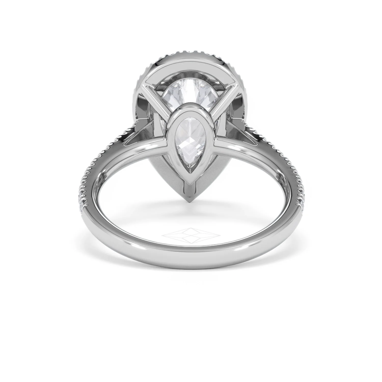 Diana 5.90ct Lab Diamond Pear Cut Engagement Ring in 18K White Gold G/VS1 - Image 49