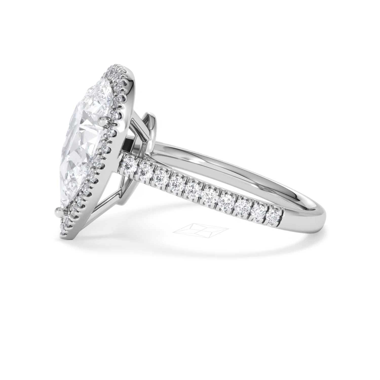 Diana 5.90ct Lab Diamond Pear Cut Engagement Ring in 18K White Gold G/VS1 - Image 72