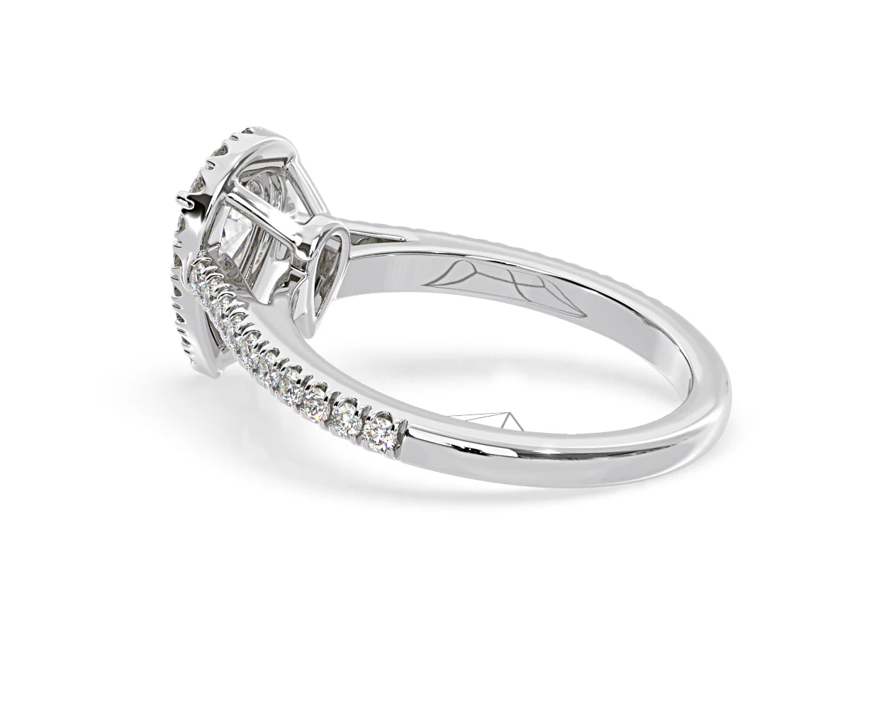 Diana Diamond Pear Halo Engagement Ring Platinum 1ct G/VS1 - Image 35