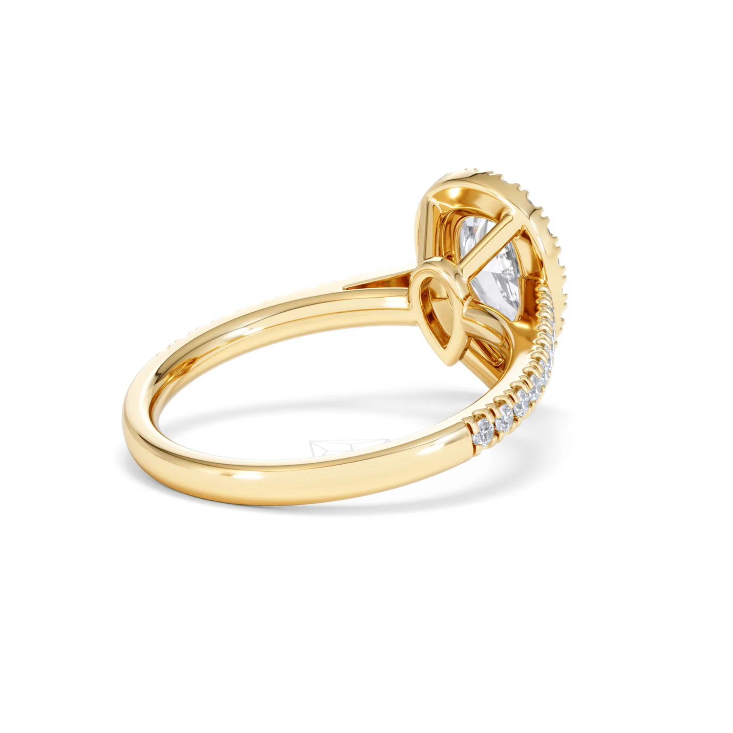 Diana Lab Diamond Pear Halo Engagement Ring in 18K Gold 1.60ct F/VS1 - Image 42