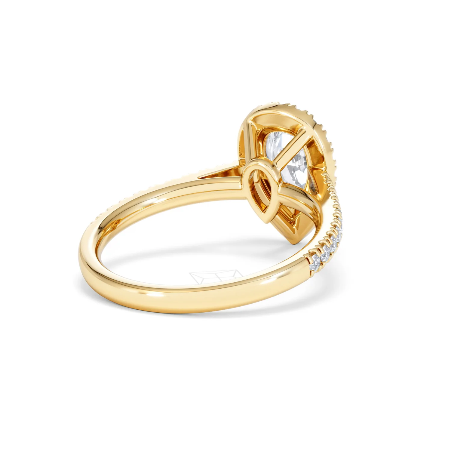 Diana Lab Diamond Pear Halo Engagement Ring in 18K Gold 1.60ct F/VS1 - Image 44
