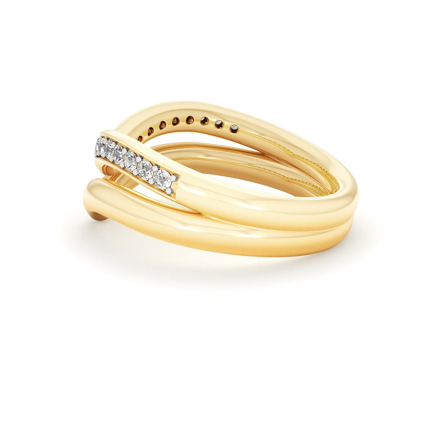 Dual 0.27ct Lab Diamond Stacking Wishbone Ring in 18K Gold Vermeil - Image 64