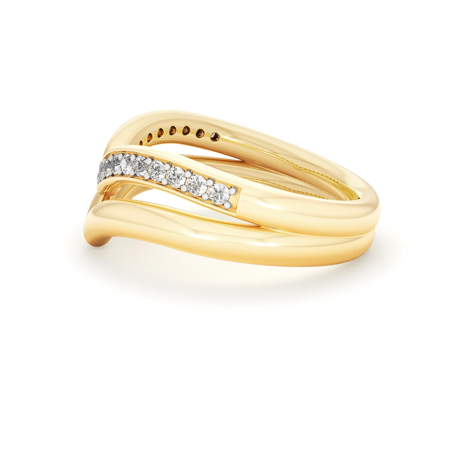 Dual 0.27ct Lab Diamond Stacking Wishbone Ring in 18K Gold Vermeil - Image 68