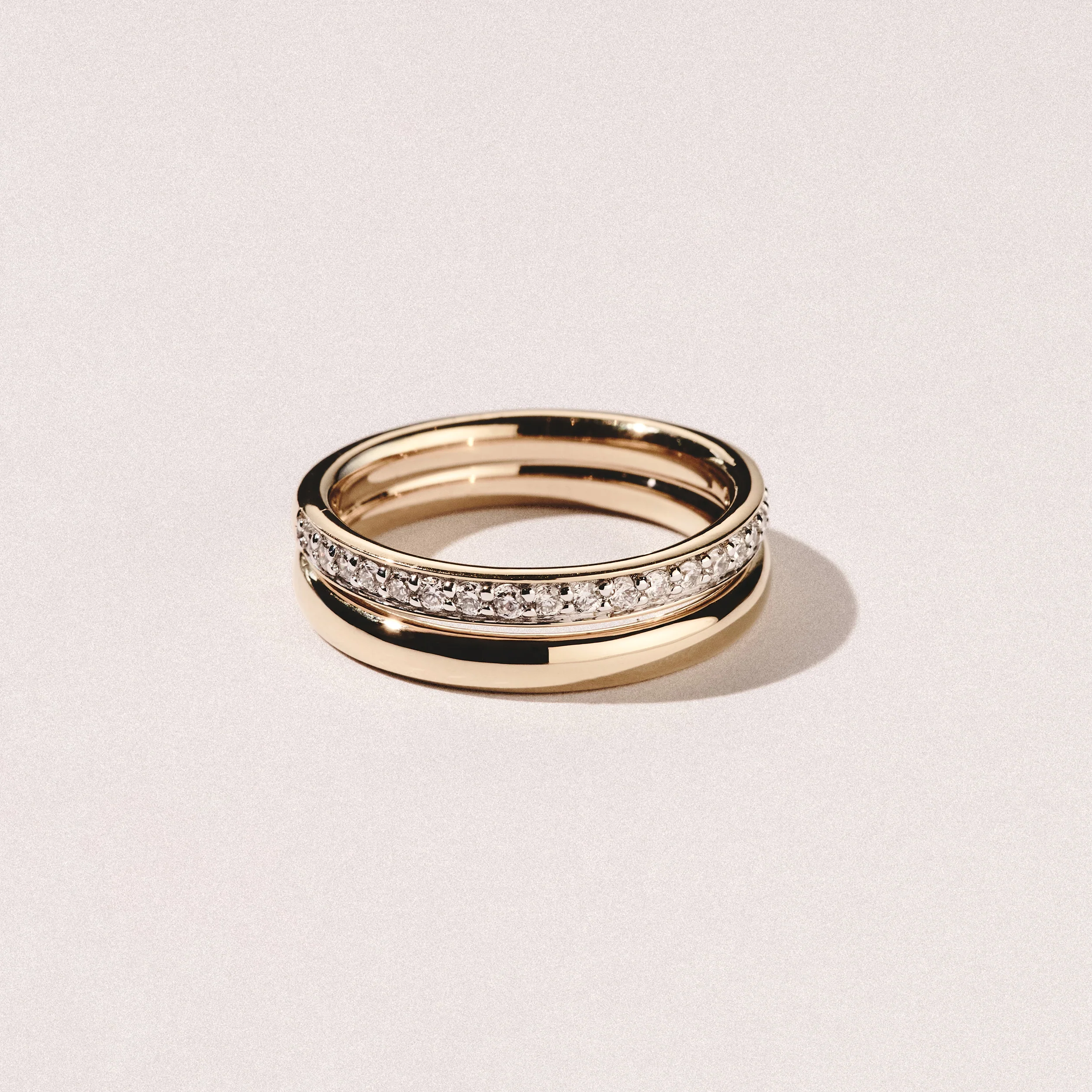 Duo Curve Stacking Lab Diamond Ring 0.26ct in 18K Gold Vermeil - Image 6