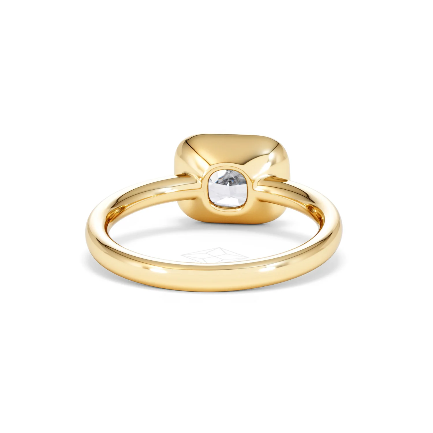 East West 2.00ct Elongated Cushion Cut Lab Diamond Solitaire Engagement Ring in 18K Yellow Gold - Image 47
