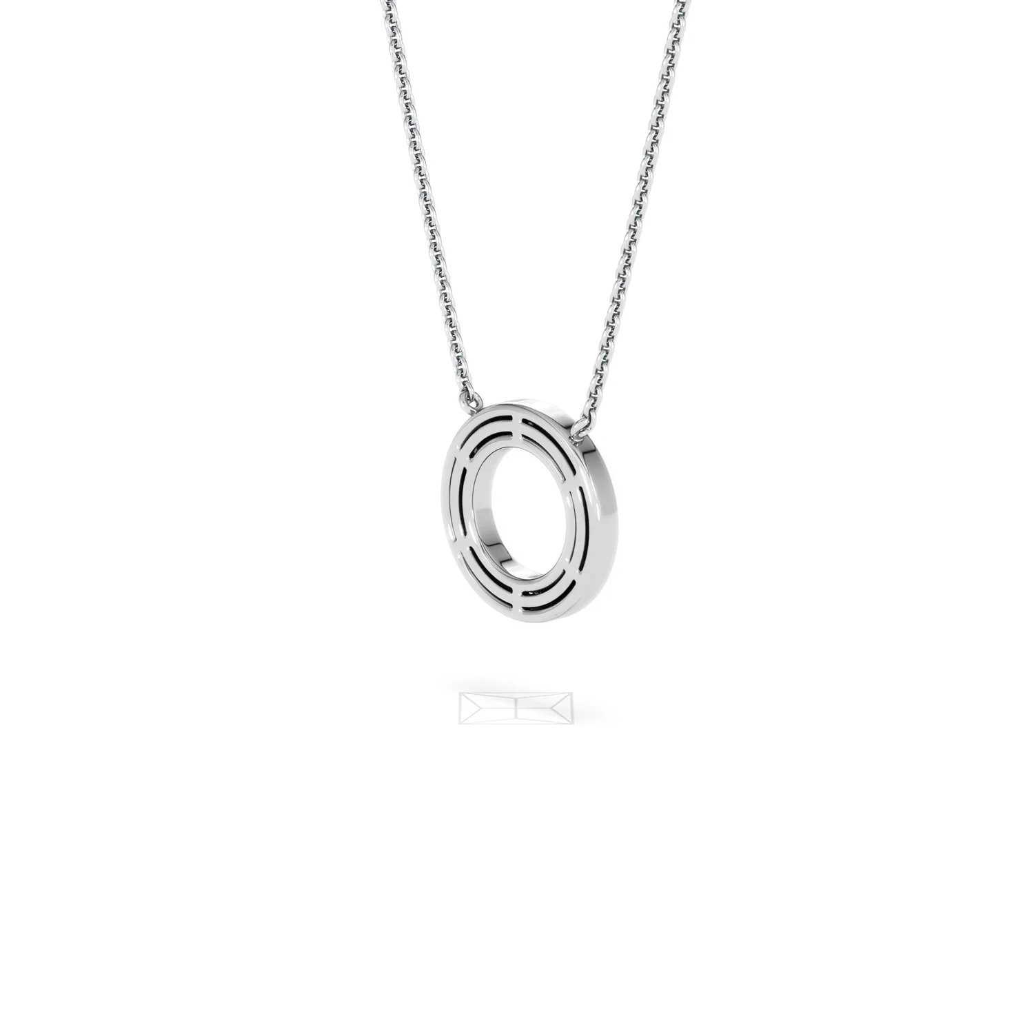 Élan 0.06ct Lab Diamond Circle Necklace in Sterling Silver - Image 39
