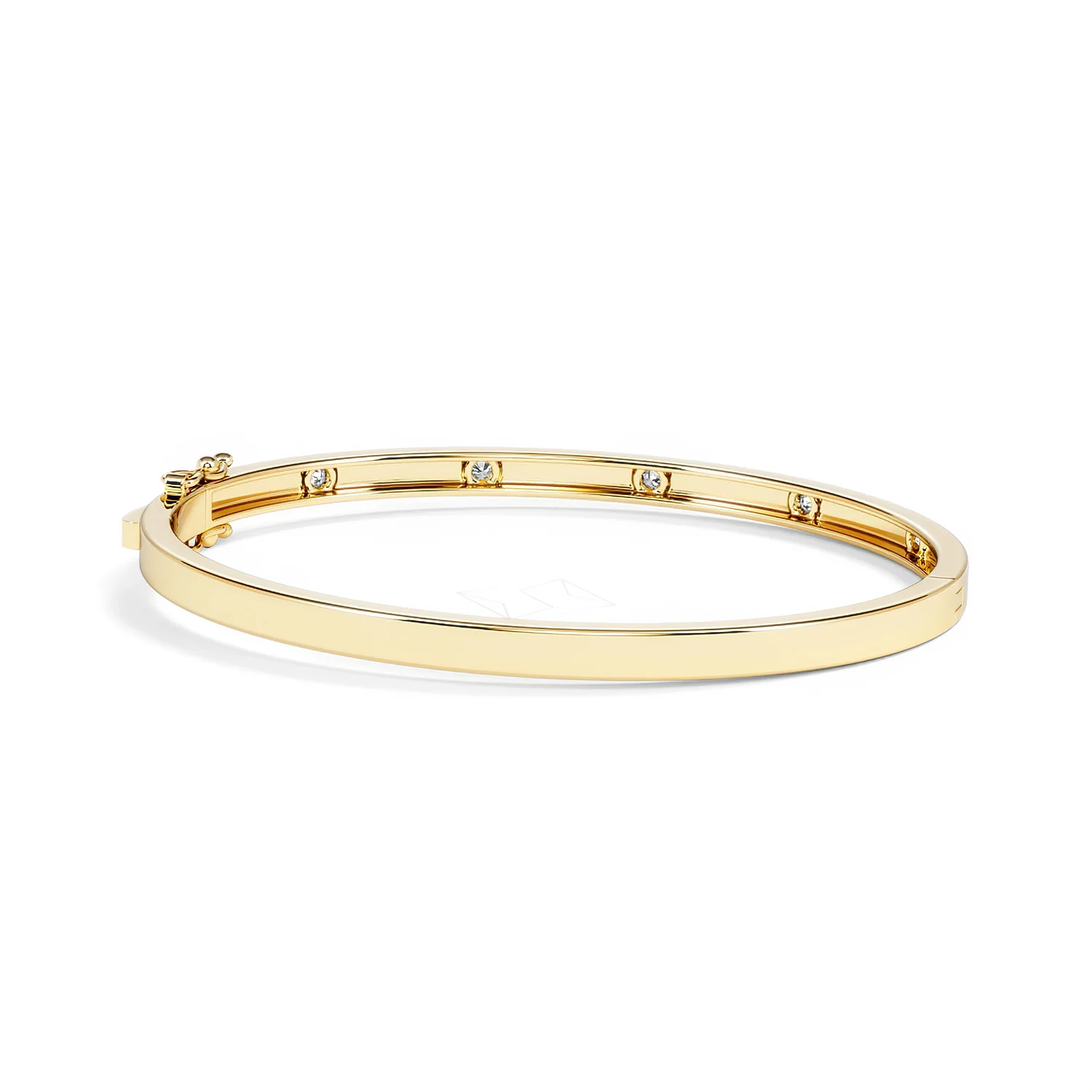 Élan 0.15ct Lab Diamond Bangle in18K Gold Vermeil - Image 45