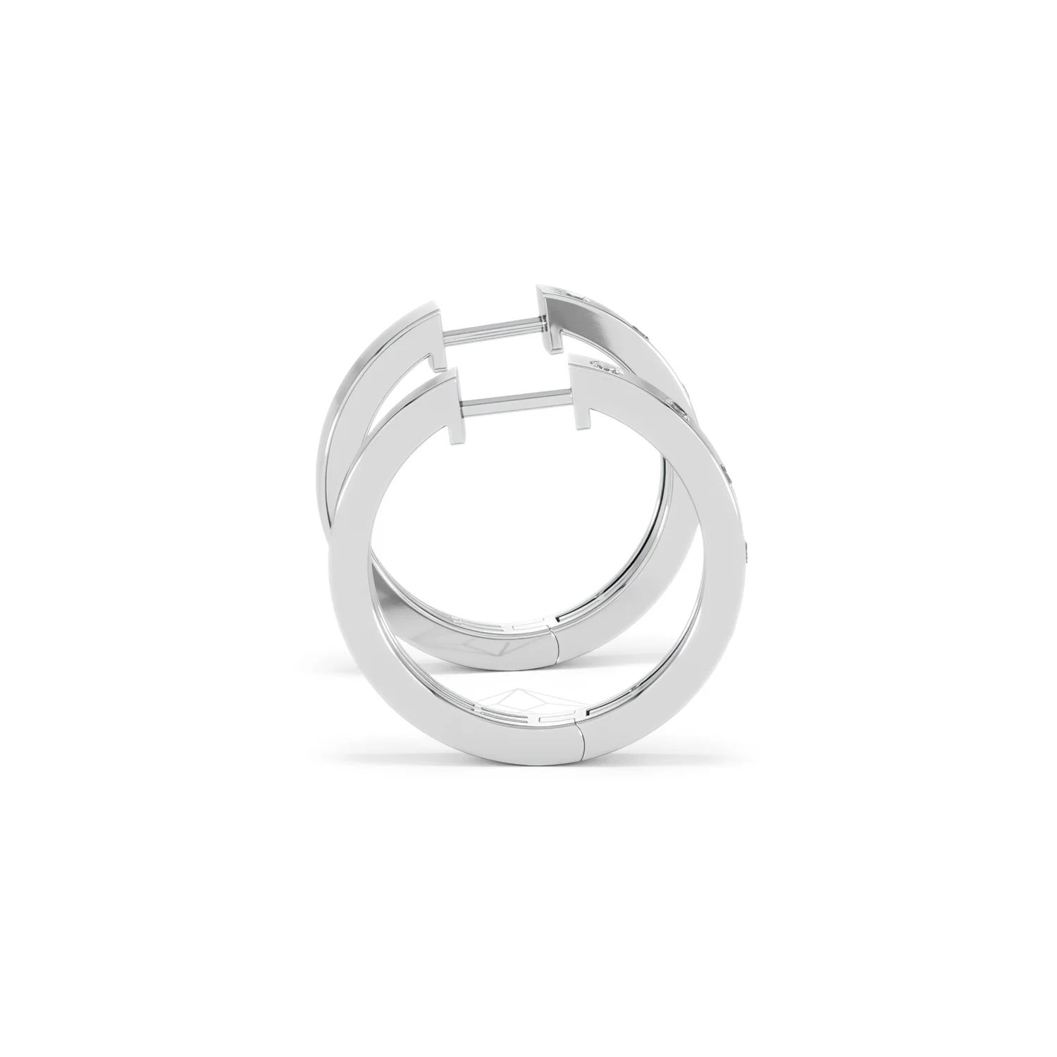Élan 0.15ct Lab Diamond Hoop Earrings in Stering Silver - Image 30