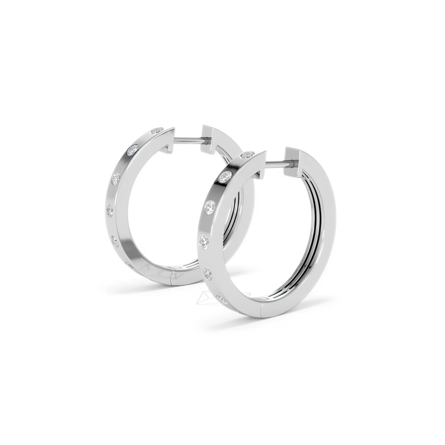 Élan 0.15ct Lab Diamond Hoop Earrings in Stering Silver - Image 77