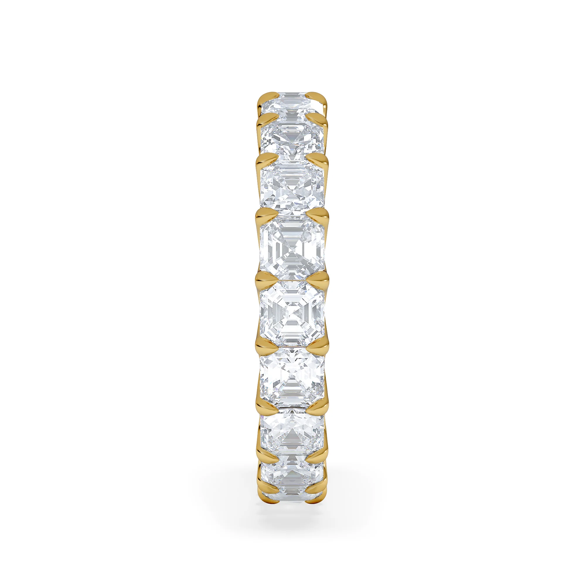 Elisa Diamond Eternity Ring Asscher Cut 3.2ct VVs 18K Gold Size H-I - Image 5