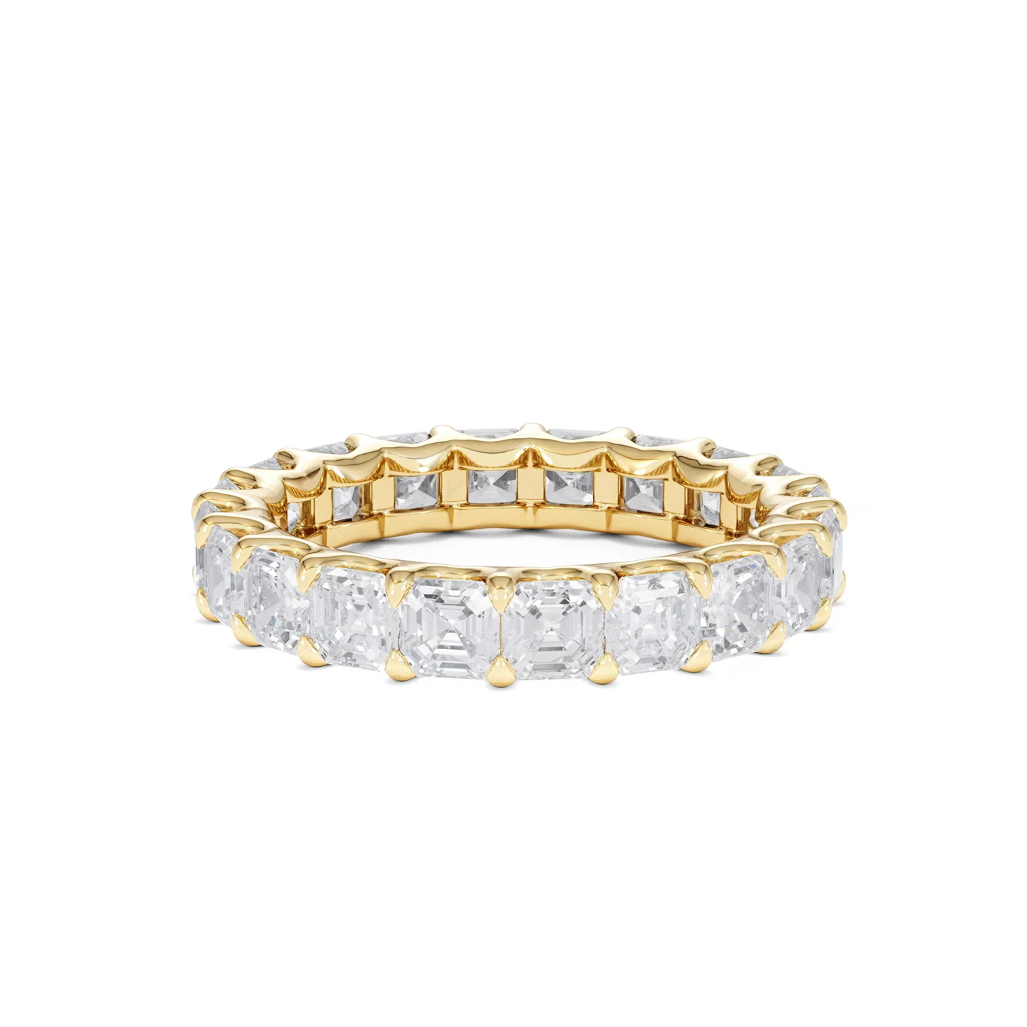 Elisa Diamond Eternity Ring Asscher Cut 4ct VVs 18K Gold Size J-N - Image 69