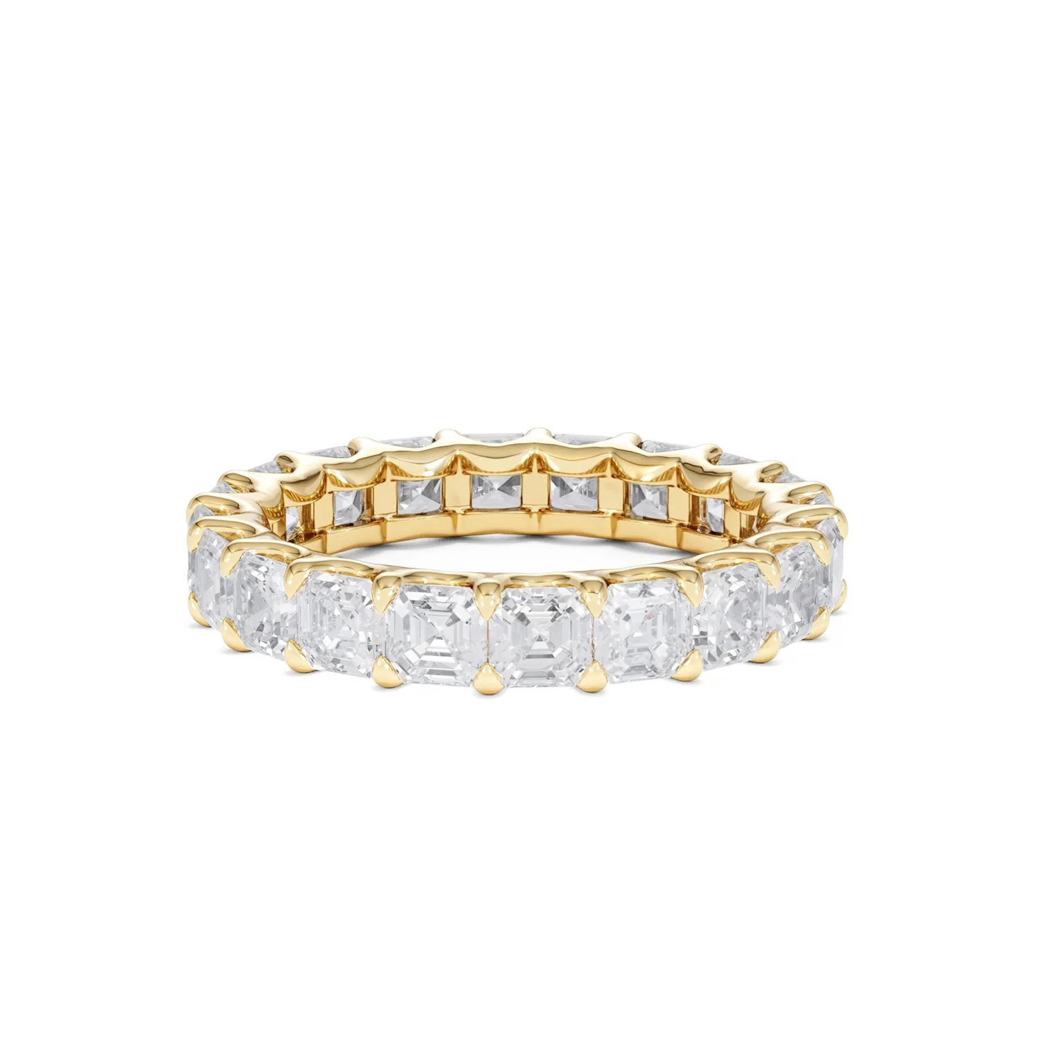 Elisa Diamond Eternity Ring Asscher Cut 5.32ct VVs 18K Gold Size H-I - Image 21