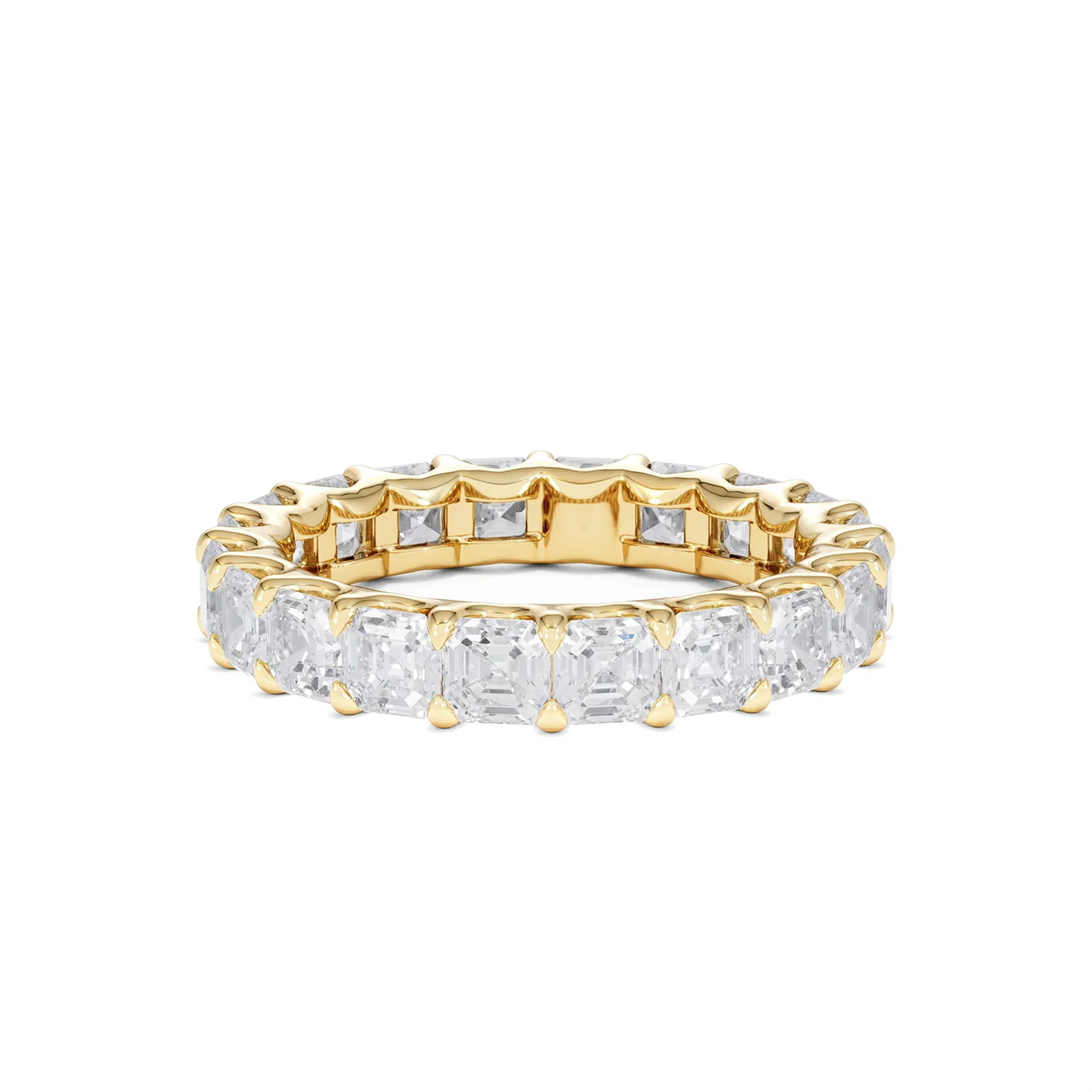 Elisa Diamond Eternity Ring Asscher Cut 5.32ct VVs 18K Gold Size H-I - Image 46