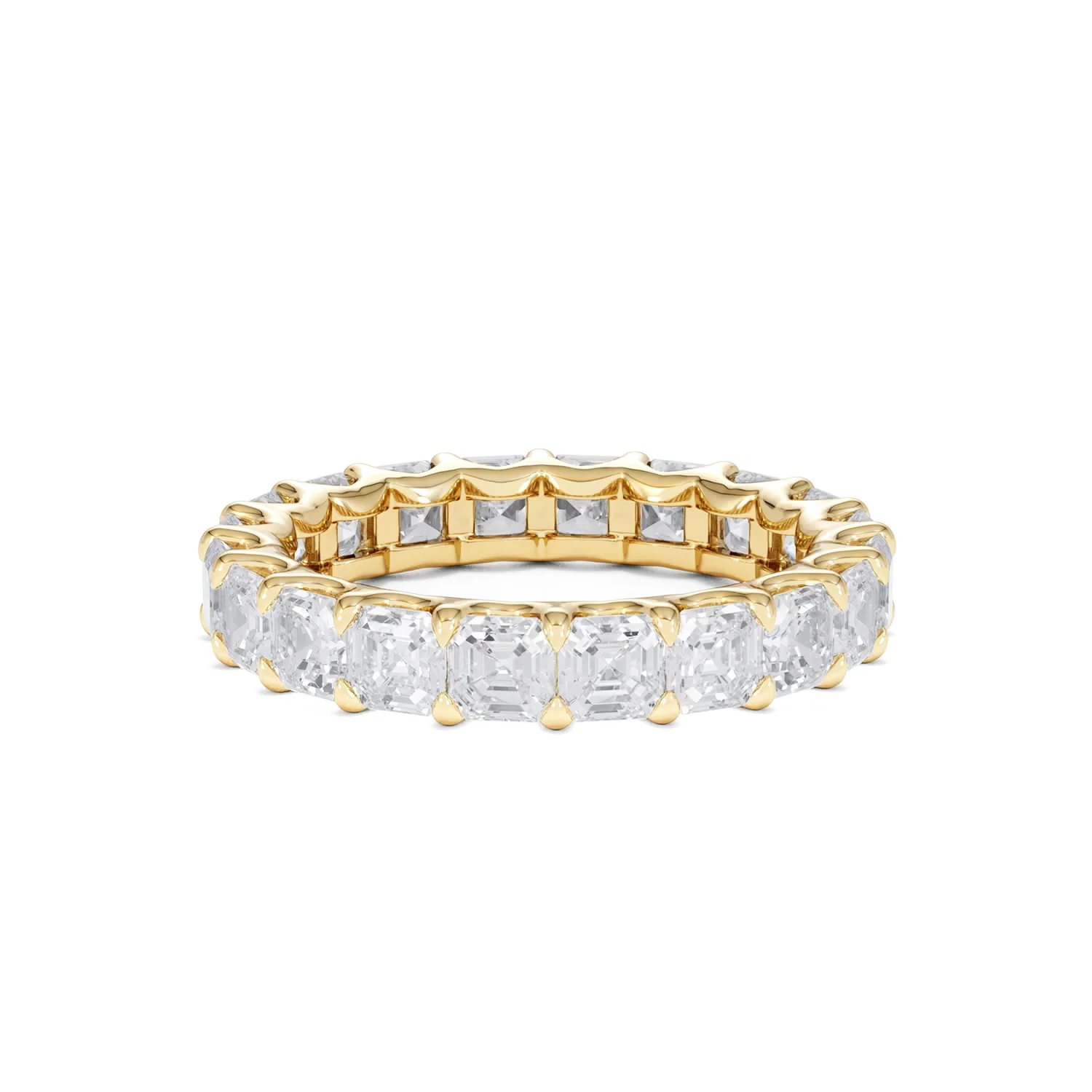 Elisa Diamond Eternity Ring Asscher Cut 5.32ct VVs 18K Gold Size H-I - Image 82