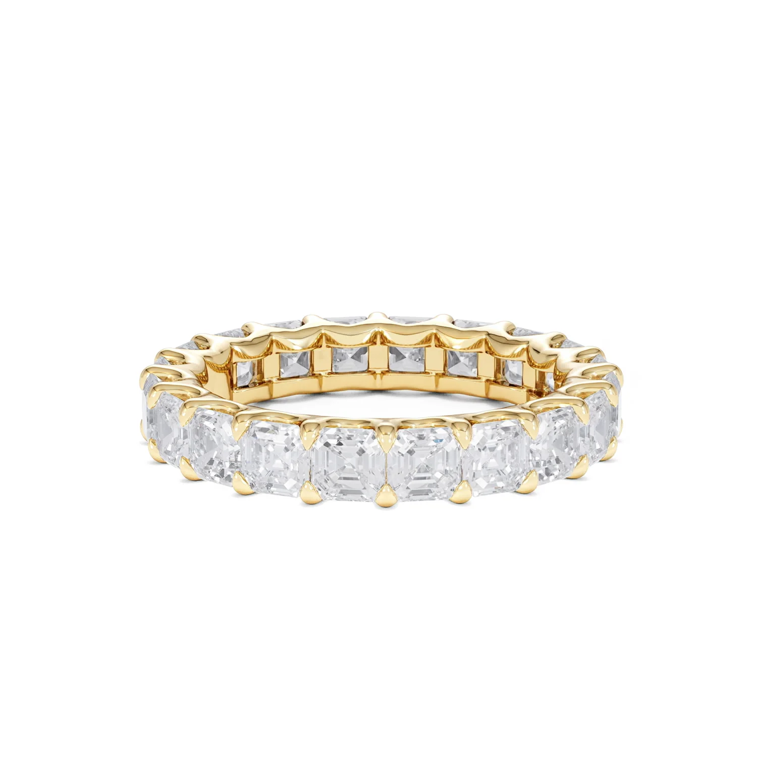Elisa Diamond Eternity Ring Asscher Cut 5.72ct VVs 18K Gold Size J-N - Image 62