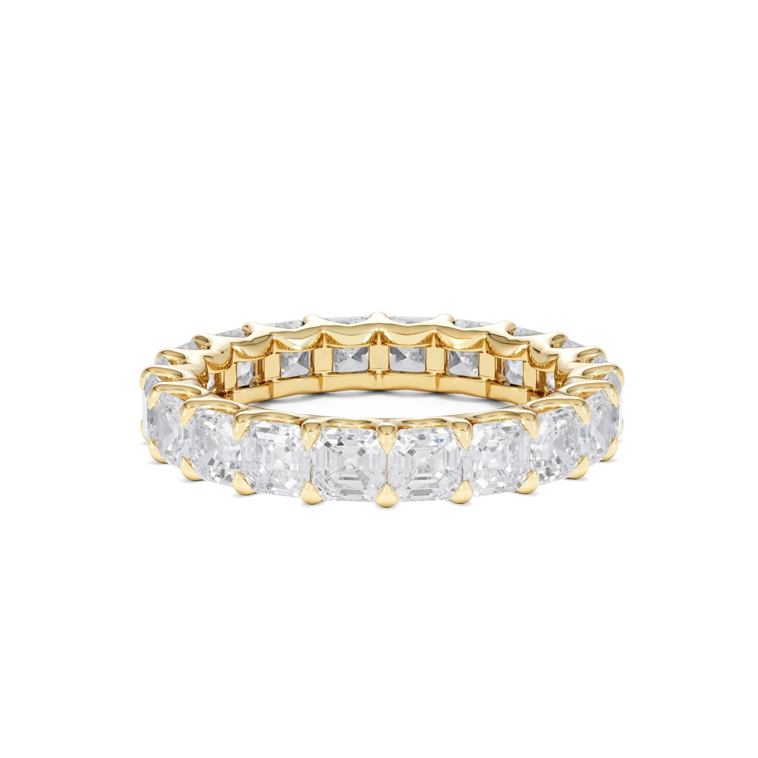Elisa Diamond Eternity Ring Asscher Cut 5.72ct VVs 18K Gold Size J-N - Image 70