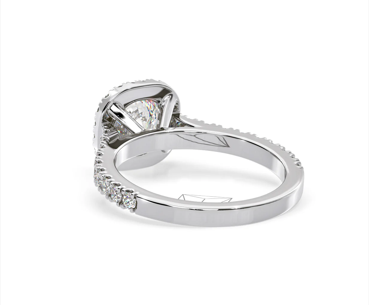 Elizabeth Lab Diamond Halo Engagement Ring 18K White Gold 2.00ct F/VS1 - Image 40