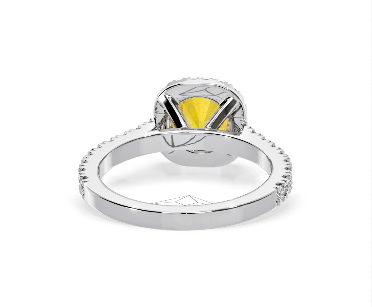 Elizabeth Yellow Lab Diamond 1.70ct Halo Ring in Platinum - Elara Collection - Image 48