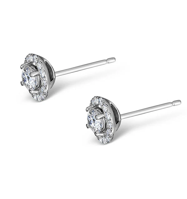 Ella Halo Lab Diamond Earrings set in 18K White Gold 0.84ct G/Vs - Image 2