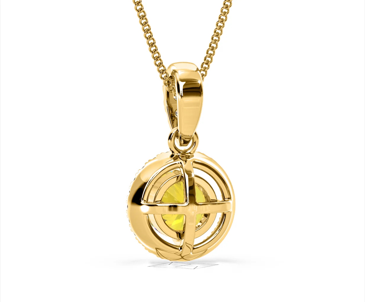 Ella Yellow Lab Diamond 1.38ct Pendant Necklace in 18K Yellow Gold - Elara Collection - Image 45