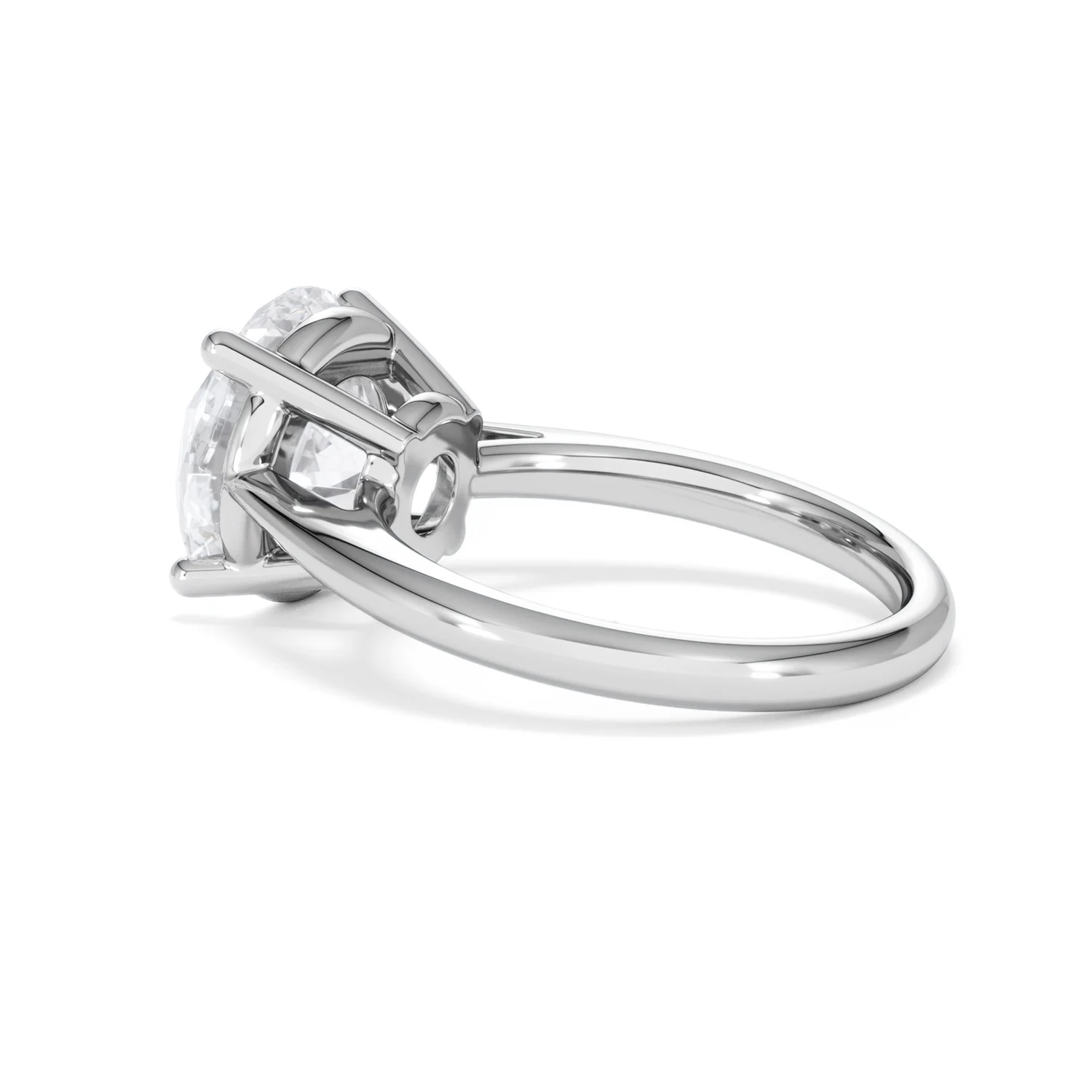 Elysia 5.00ct Lab Diamond Round Cut Engagement Ring in Platinum G/VS1 - Image 62