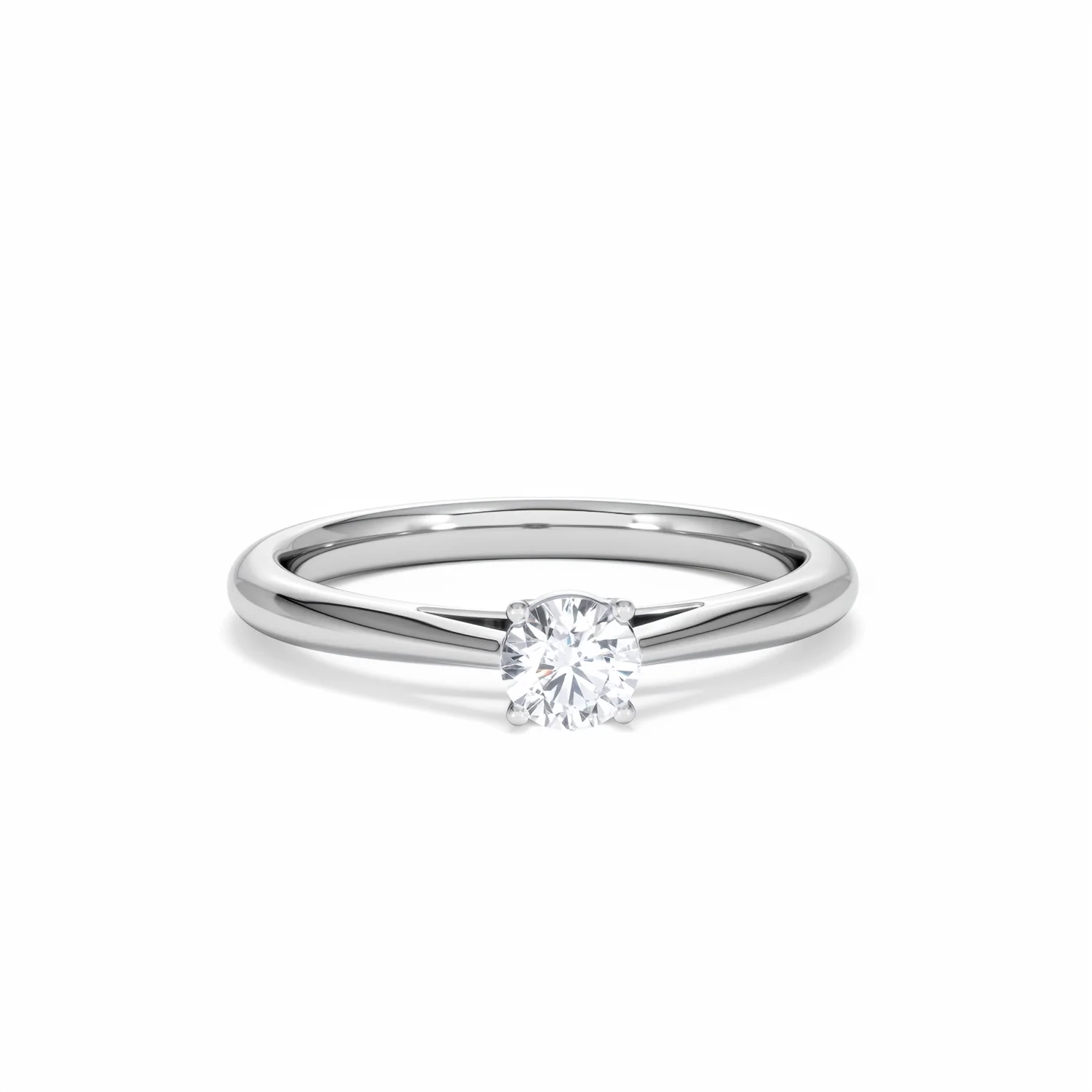 Engagement Ring Certified Elysia 18K White Gold Diamond 0.33CT - Image 9