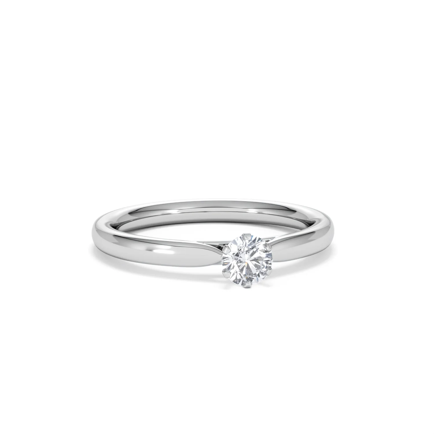Engagement Ring Certified Low Set Chloe 18K White Gold Diamond 0.25CT - Image 11