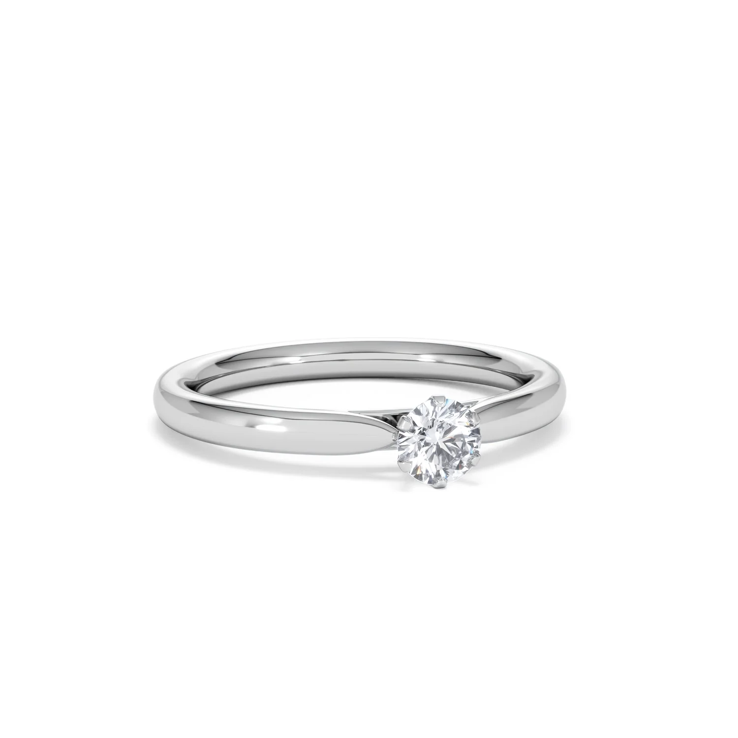 Engagement Ring Certified Low Set Chloe 18K White Gold Diamond 0.25CT - Image 12