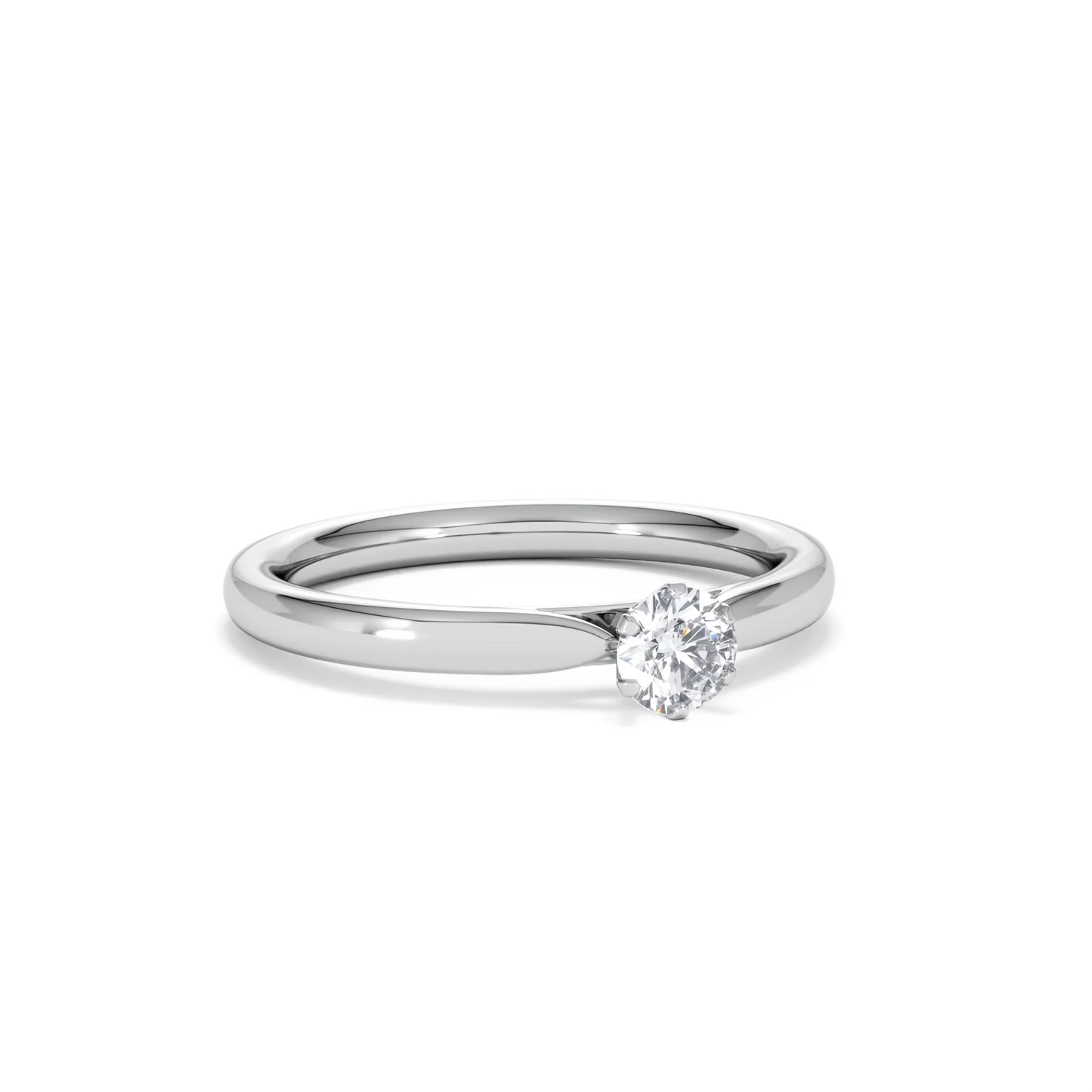 Engagement Ring Certified Low Set Chloe 18K White Gold Diamond 0.25CT - Image 13