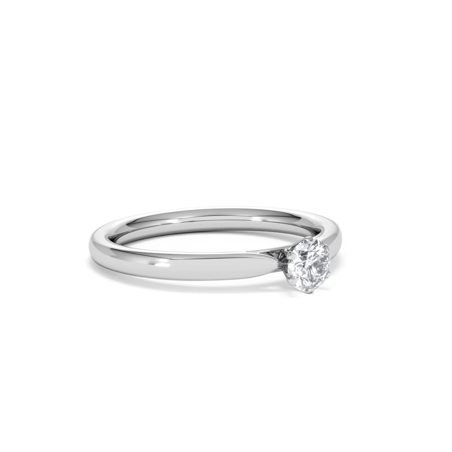 Engagement Ring Certified Low Set Chloe 18K White Gold Diamond 0.25CT - Image 16