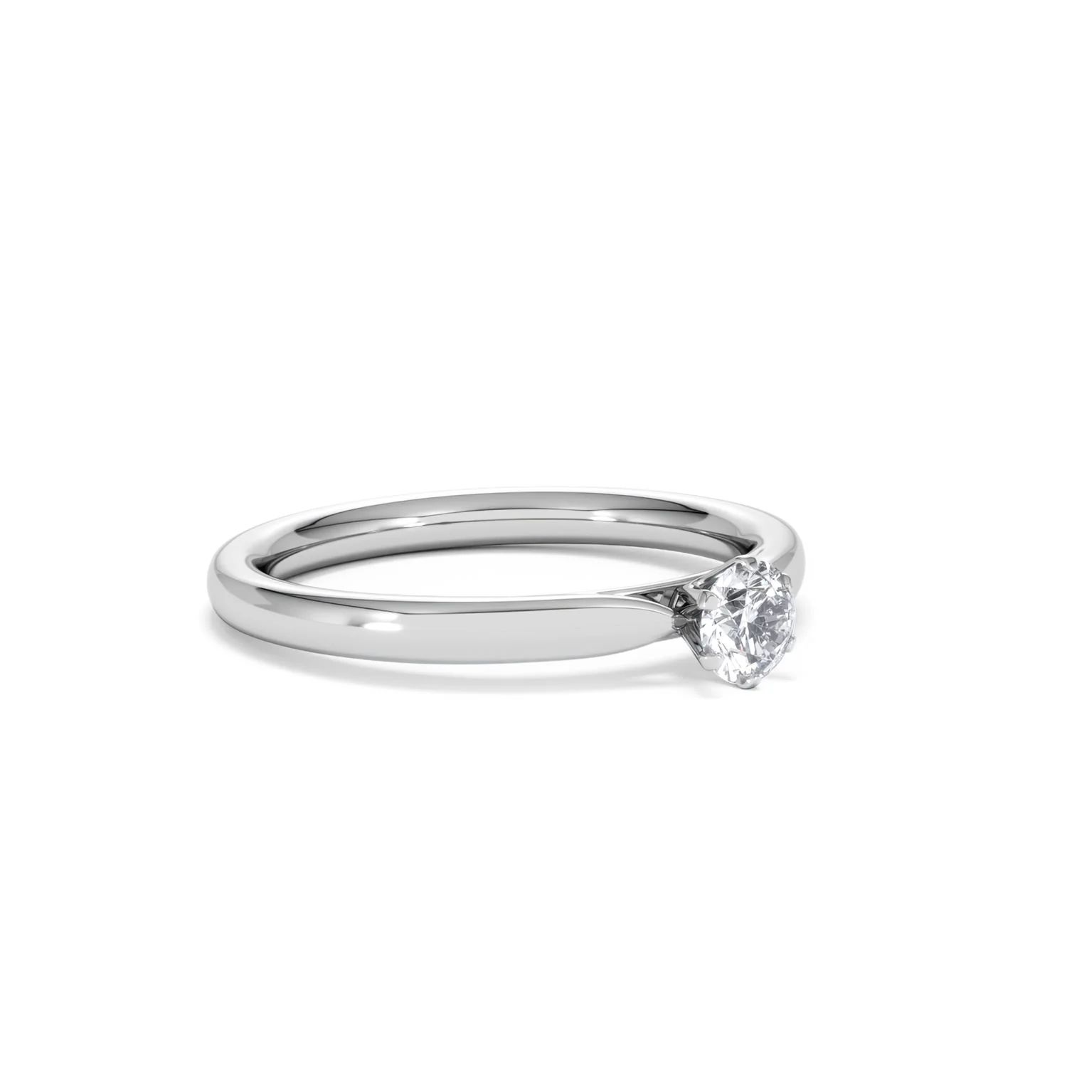 Engagement Ring Certified Low Set Chloe 18K White Gold Diamond 0.25CT - Image 17