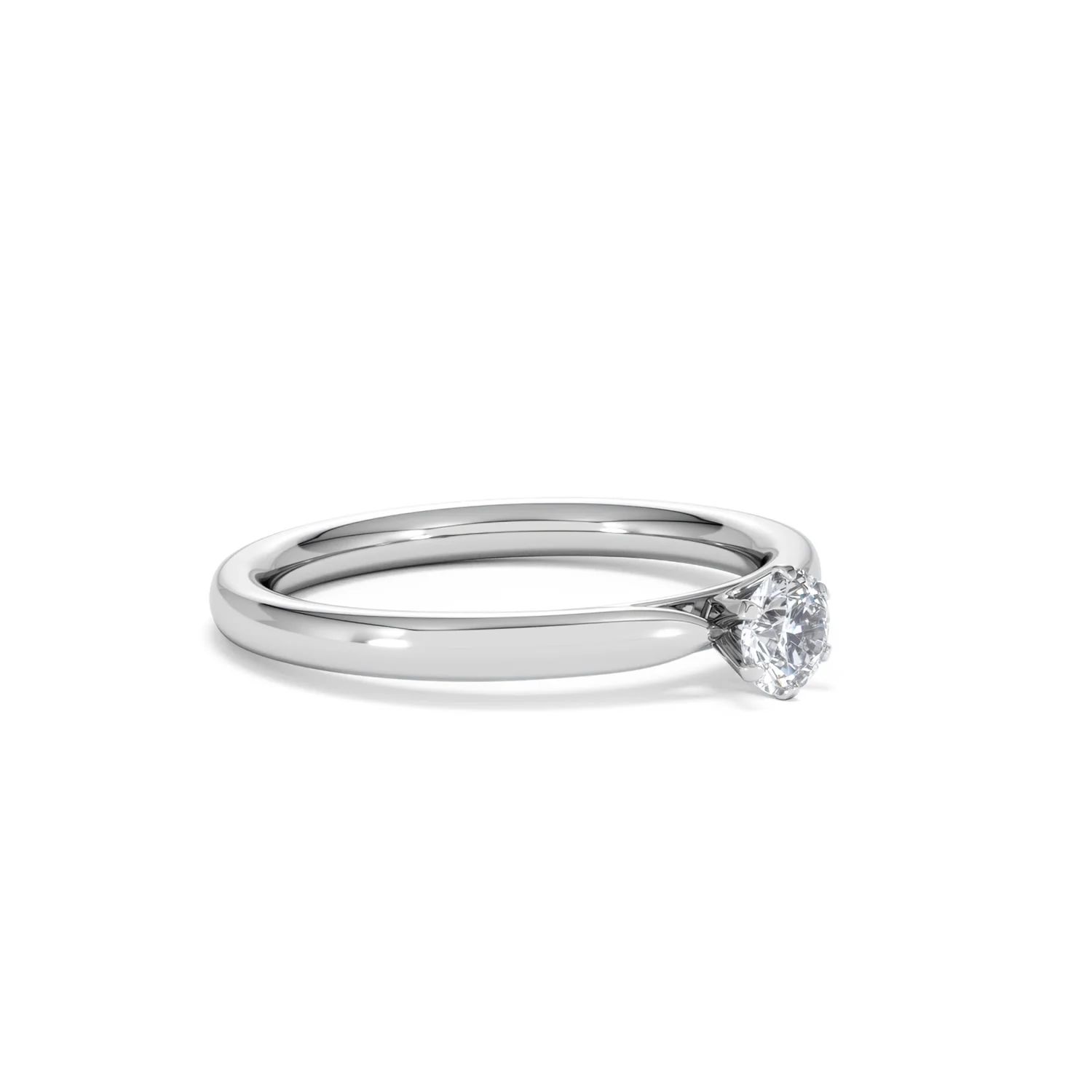 Engagement Ring Certified Low Set Chloe 18K White Gold Diamond 0.25CT - Image 18