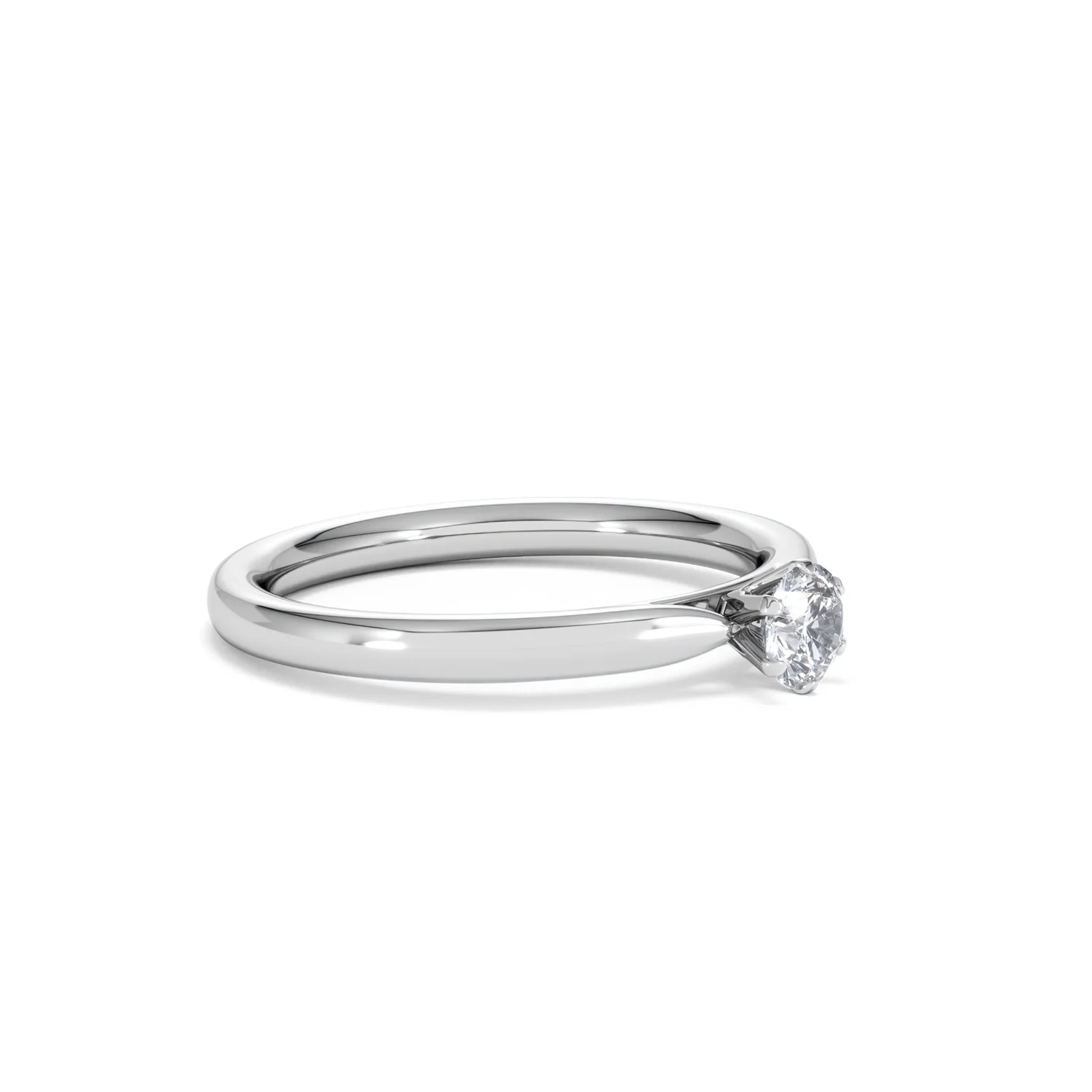 Engagement Ring Certified Low Set Chloe 18K White Gold Diamond 0.25CT - Image 19