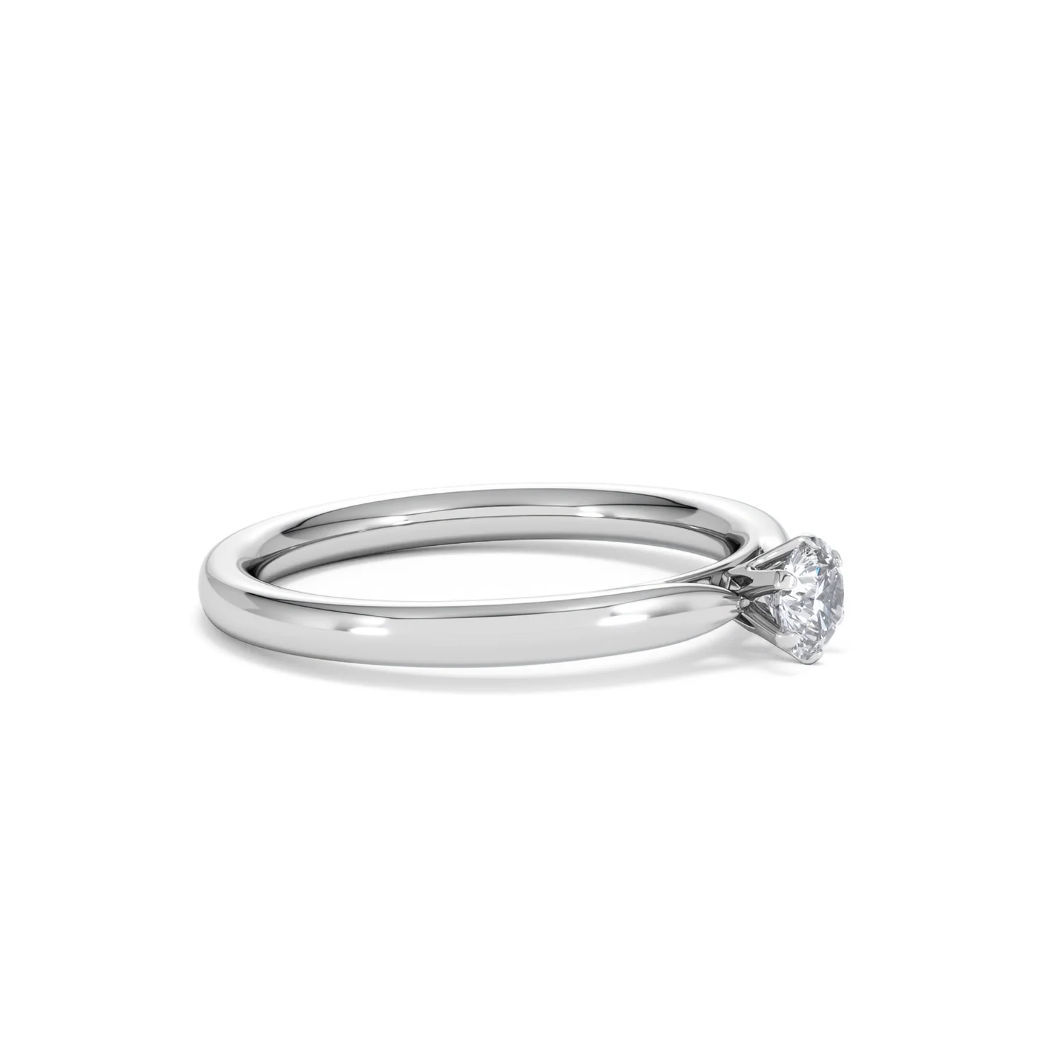 Engagement Ring Certified Low Set Chloe 18K White Gold Diamond 0.25CT - Image 21