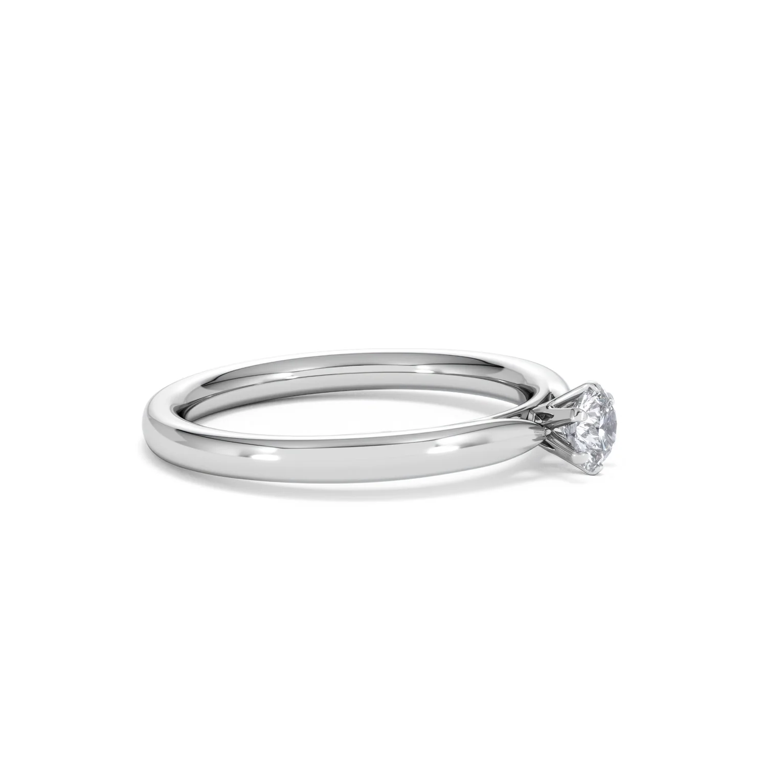 Engagement Ring Certified Low Set Chloe 18K White Gold Diamond 0.25CT - Image 22