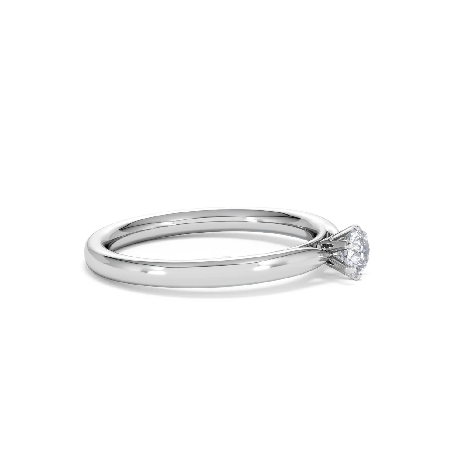Engagement Ring Certified Low Set Chloe 18K White Gold Diamond 0.25CT - Image 23