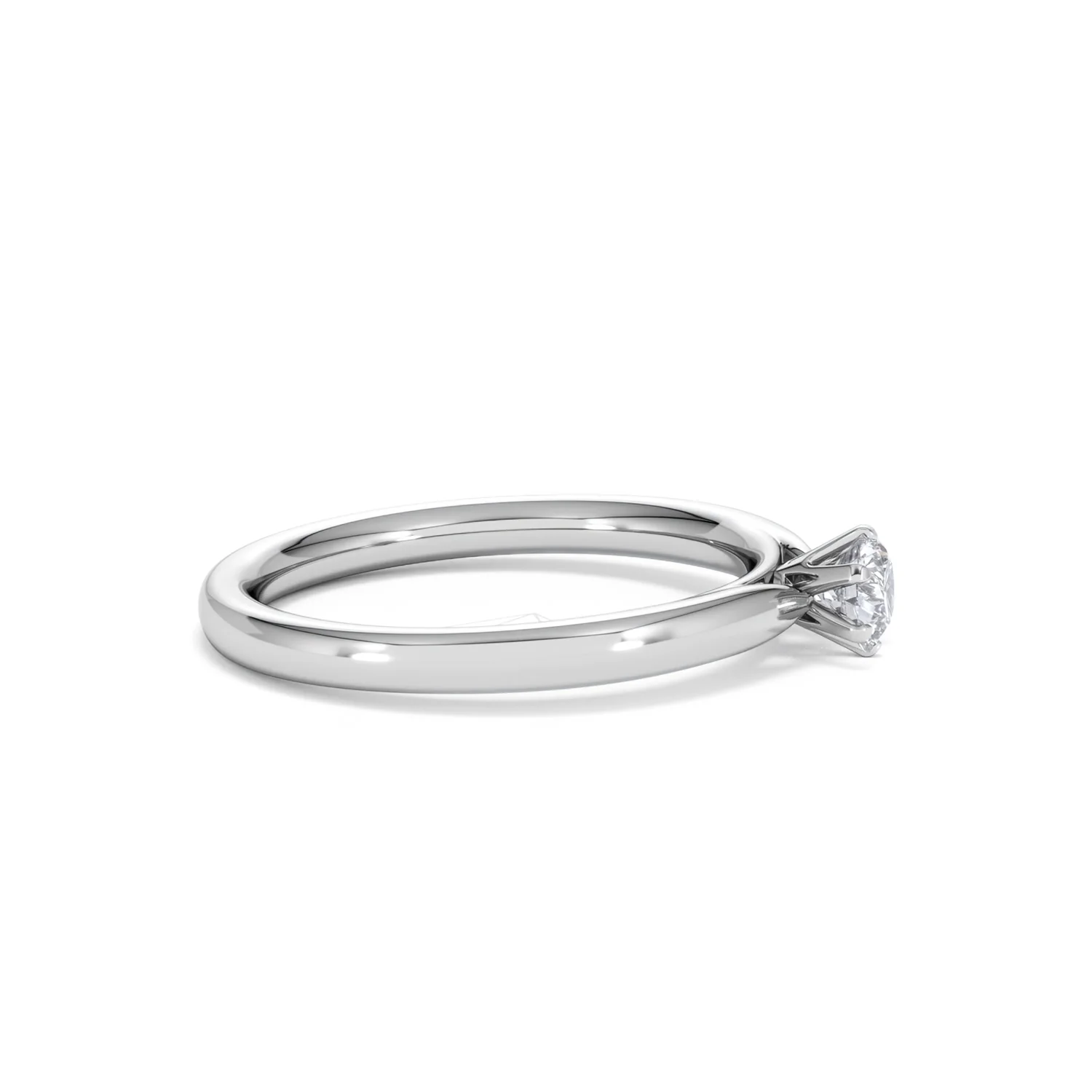 Engagement Ring Certified Low Set Chloe 18K White Gold Diamond 0.25CT - Image 25