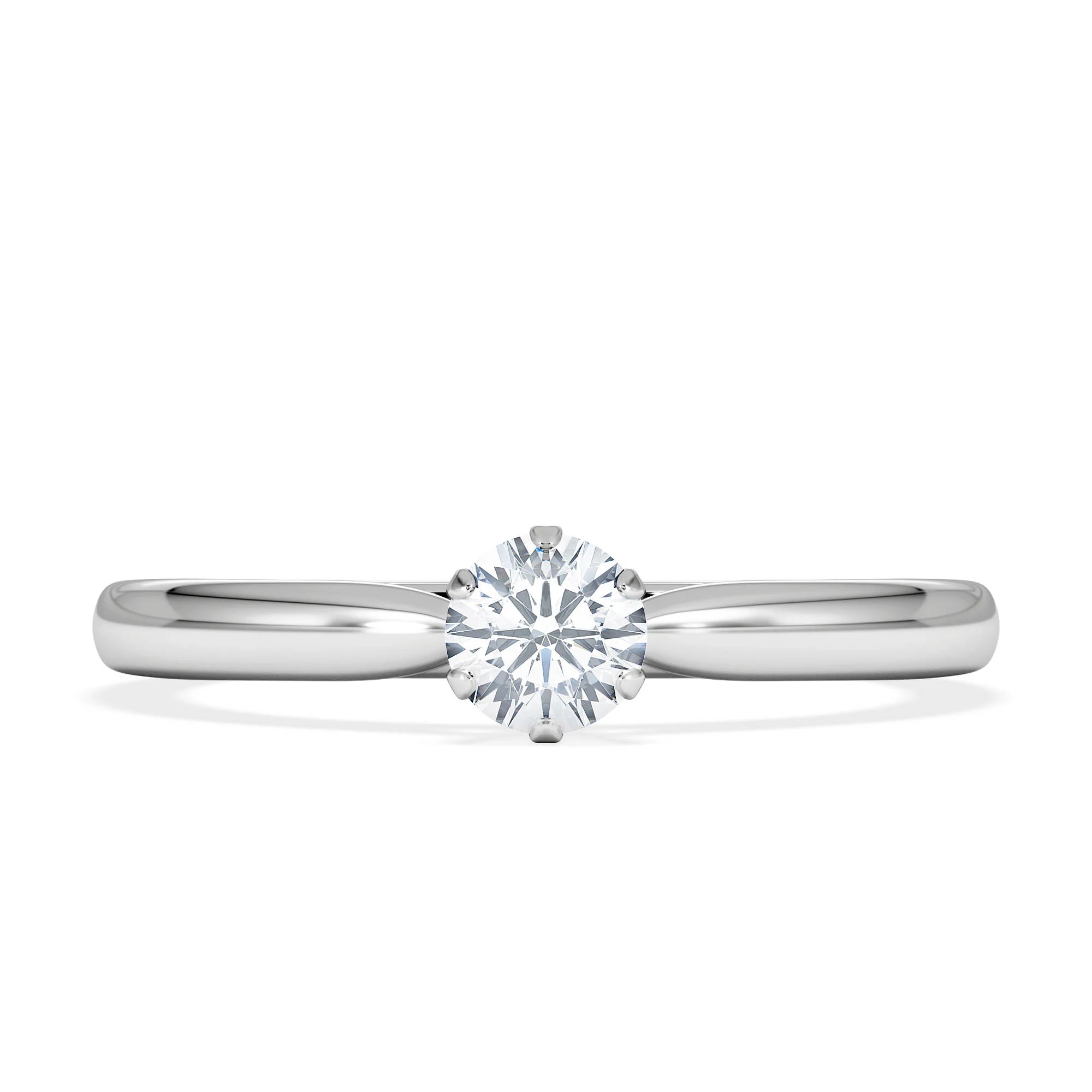 Engagement Ring Certified Low Set Chloe 18K White Gold Diamond 0.25CT - Image 6