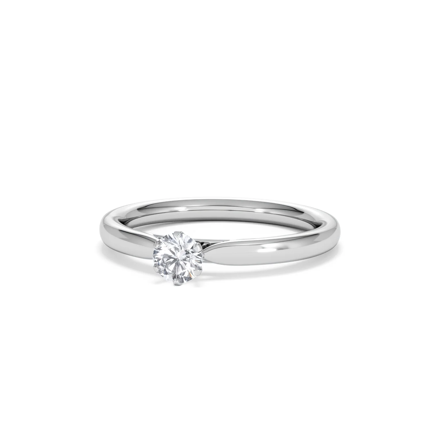 Engagement Ring Certified Low Set Chloe 18K White Gold Diamond 0.25CT - Image 84