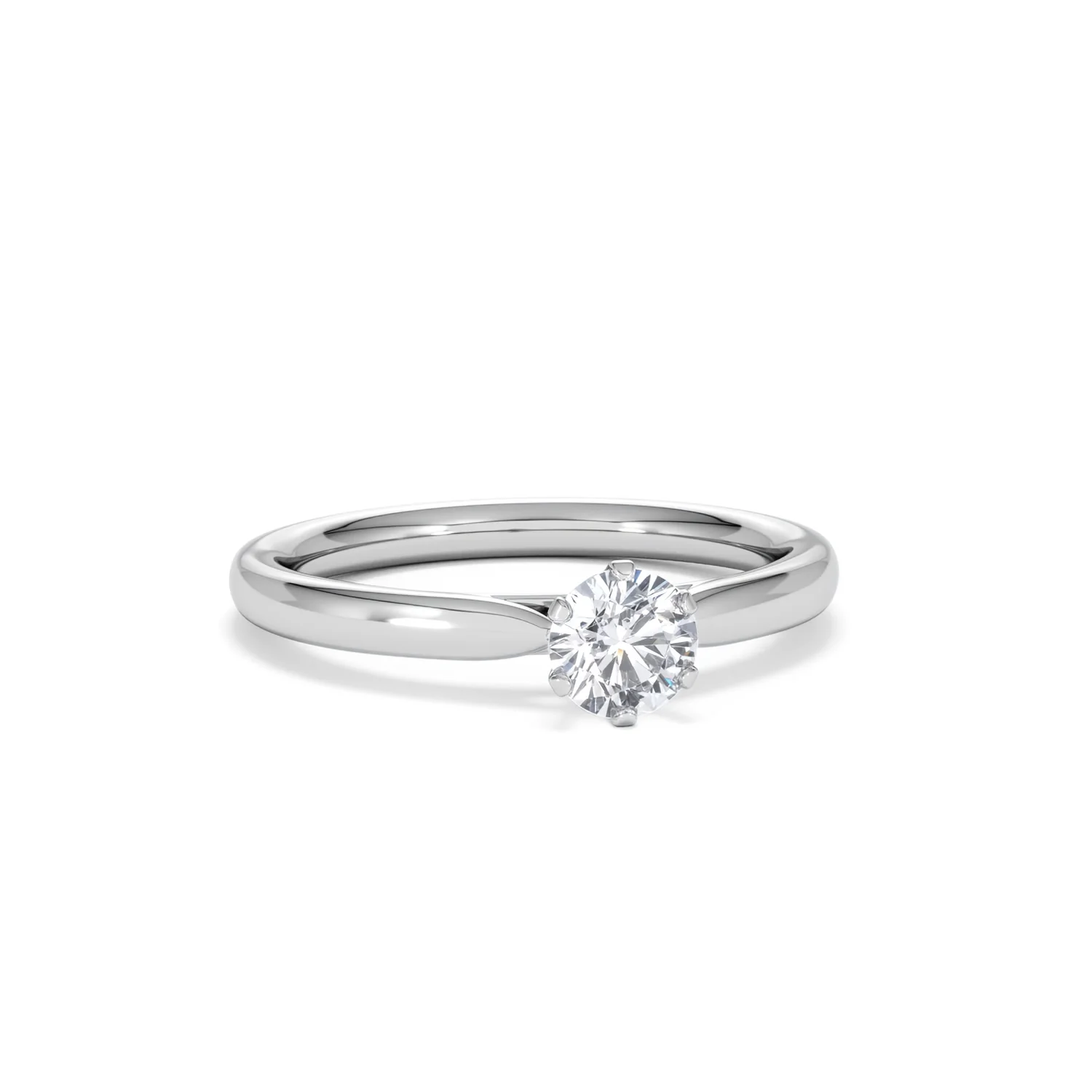 Engagement Ring Certified Low Set Chloe 18K White Gold Diamond 0.50CT - Image 11