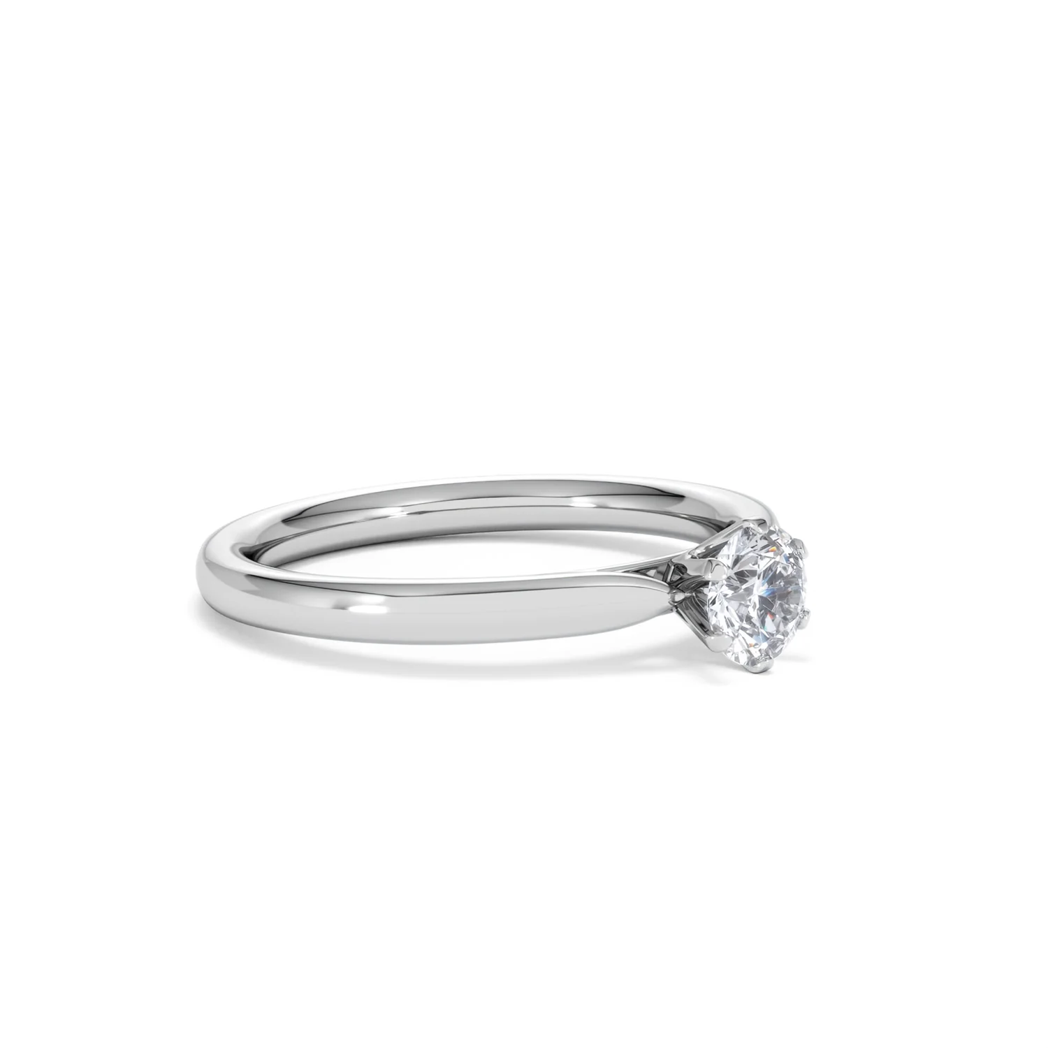Engagement Ring Certified Low Set Chloe 18K White Gold Diamond 0.50CT - Image 18