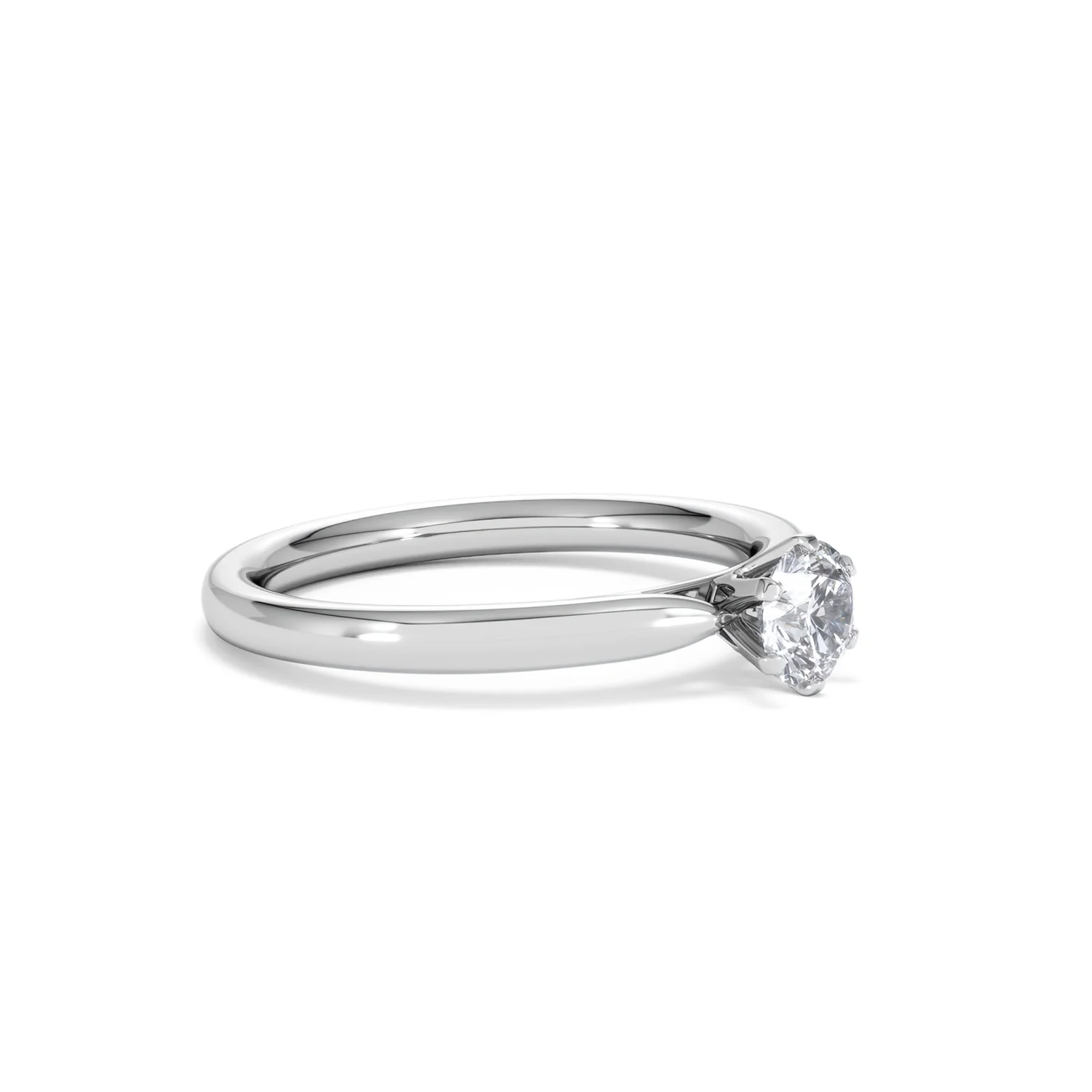 Engagement Ring Certified Low Set Chloe 18K White Gold Diamond 0.50CT - Image 19