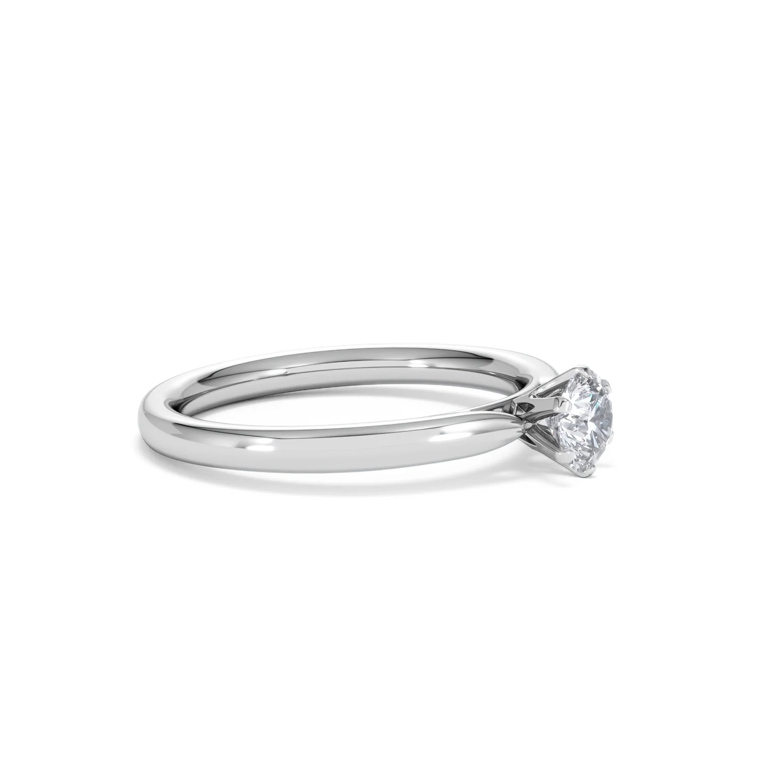 Engagement Ring Certified Low Set Chloe 18K White Gold Diamond 0.50CT - Image 21