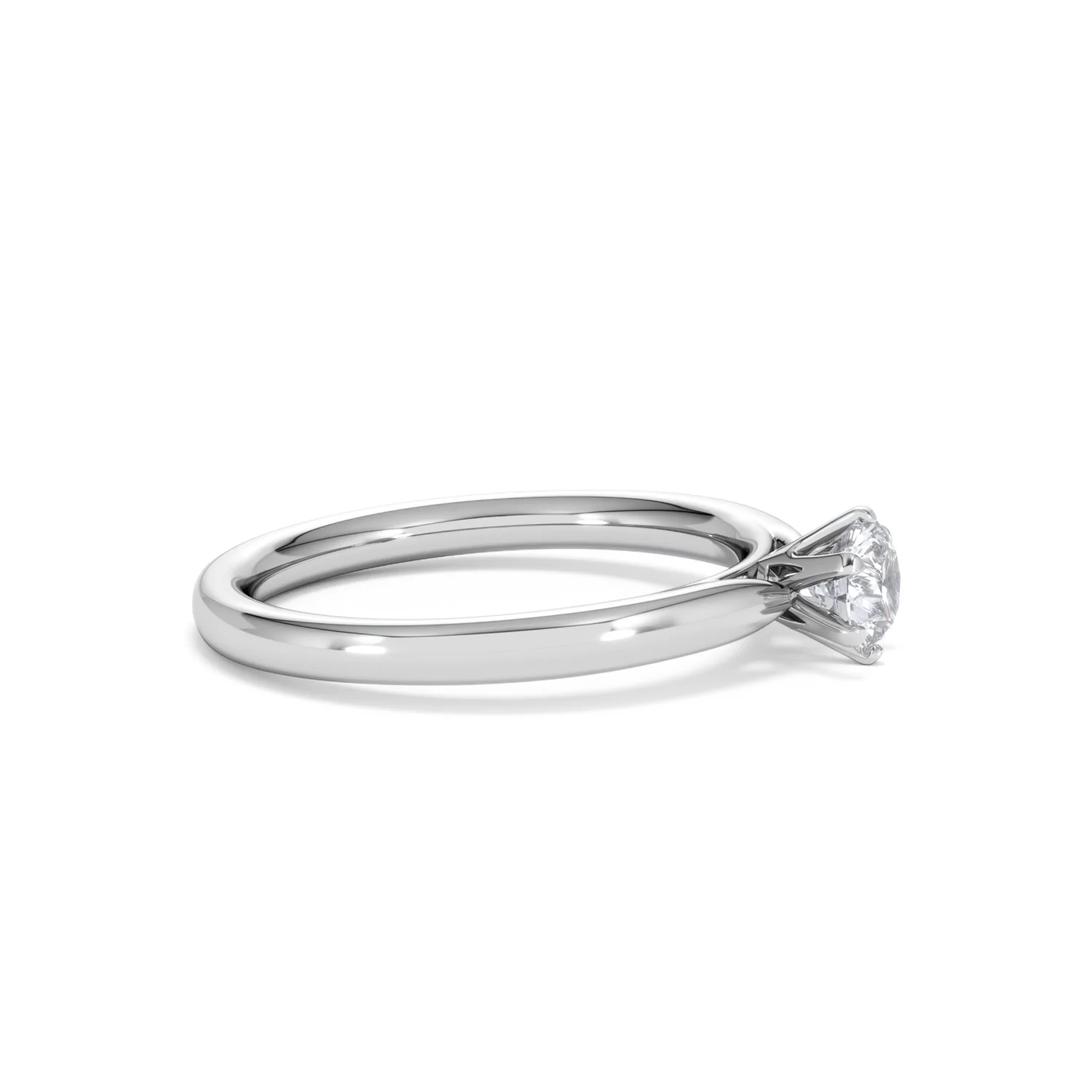 Engagement Ring Certified Low Set Chloe 18K White Gold Diamond 0.50CT - Image 24