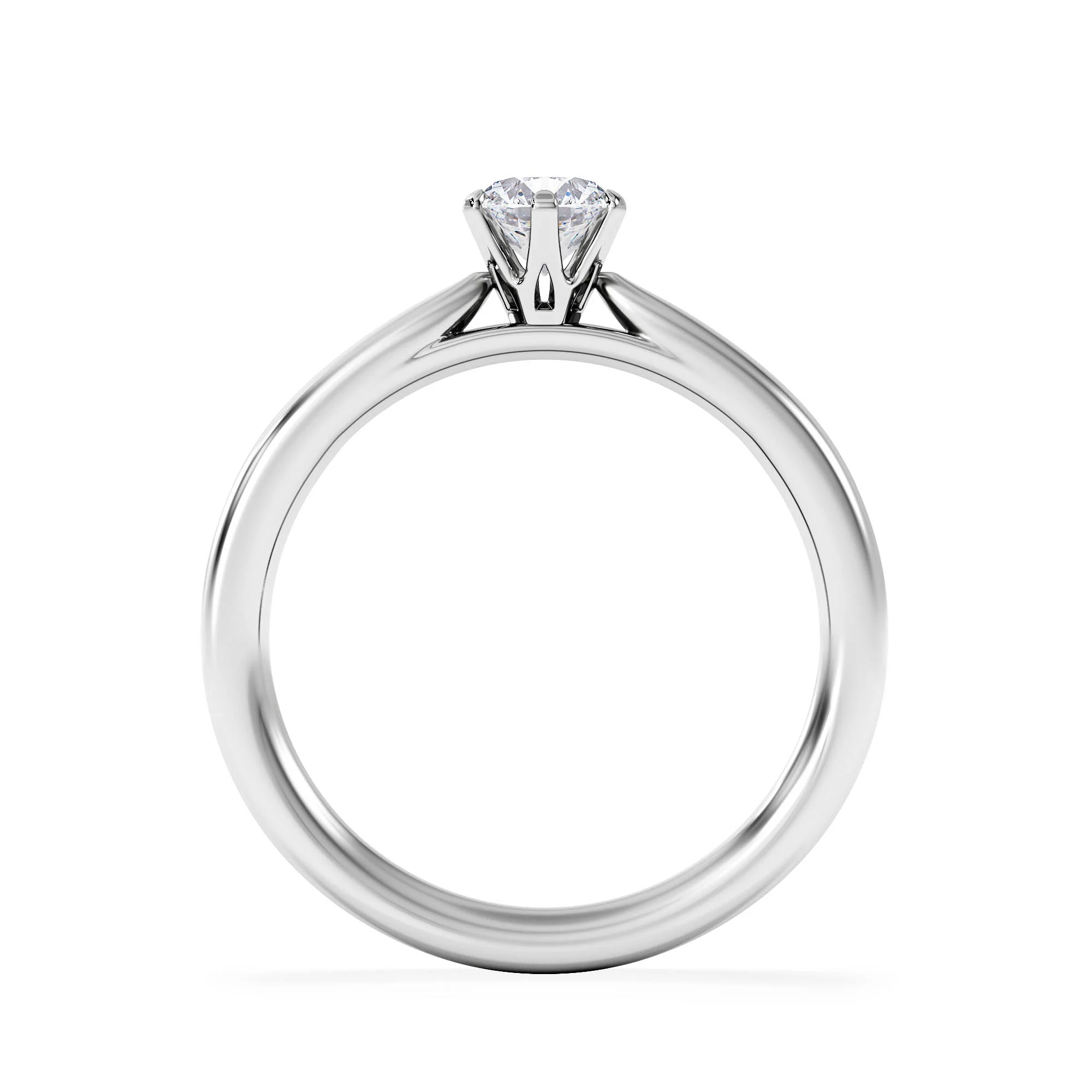 Engagement Ring Certified Low Set Chloe 18K White Gold Diamond 0.50CT - Image 3